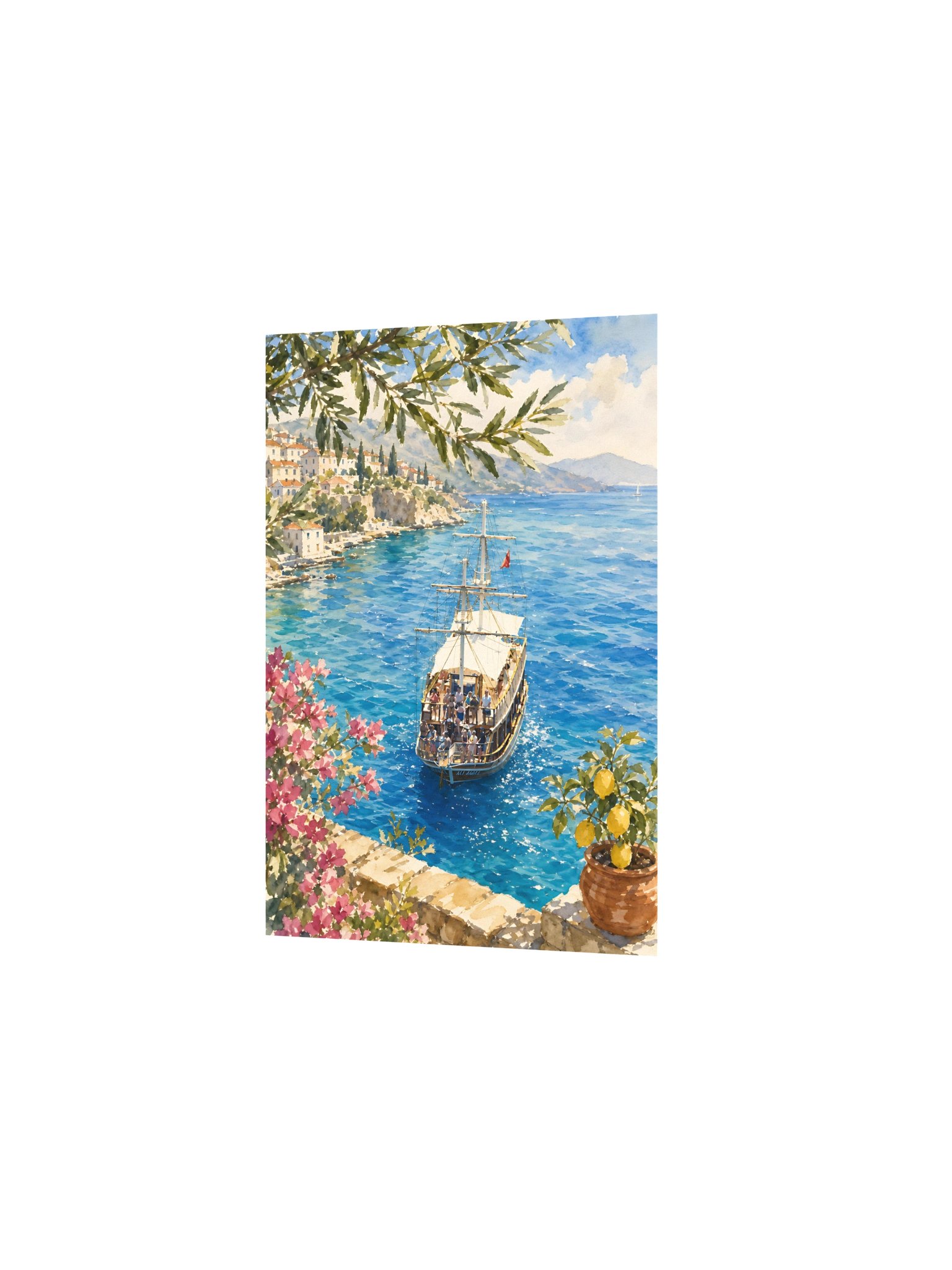 Mediterranean Beach Watercolor Poster product image (4)