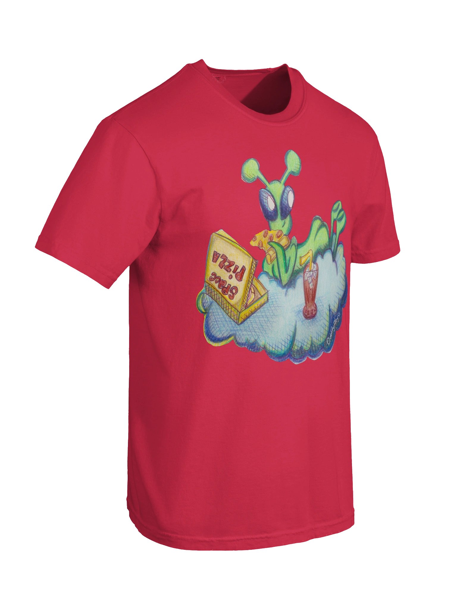 Alien Pizza Babe Tee 👽🍕❤️ product image (6)
