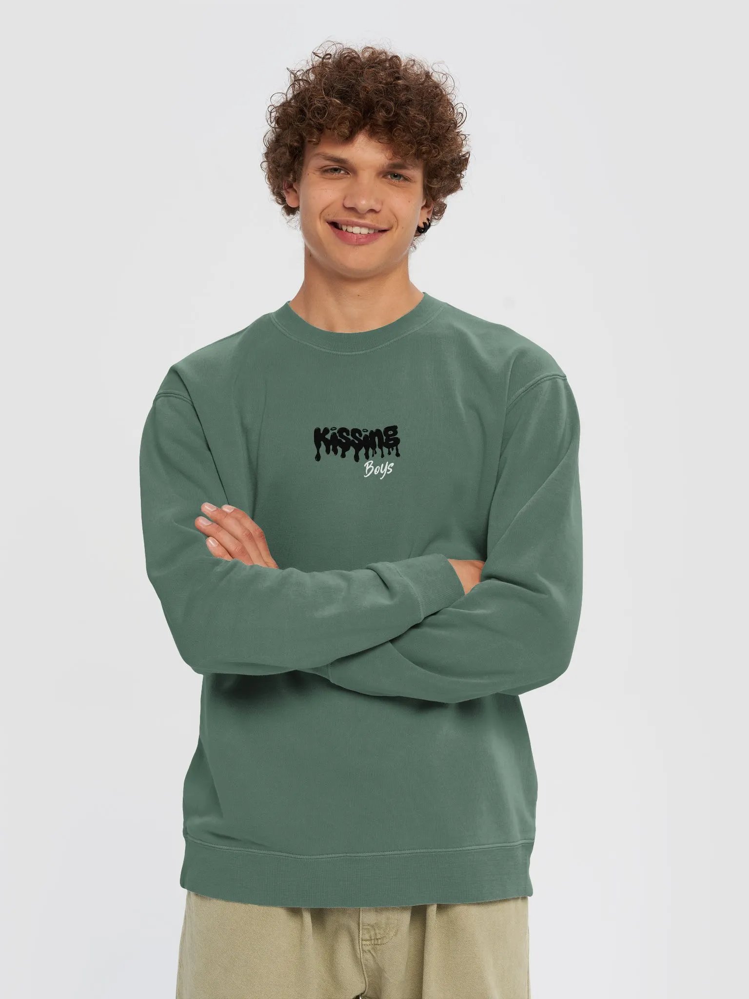 💋 Vintage Vibes: Kissing Boys Ring-Grid Sweatshirt 💋 product image (19)