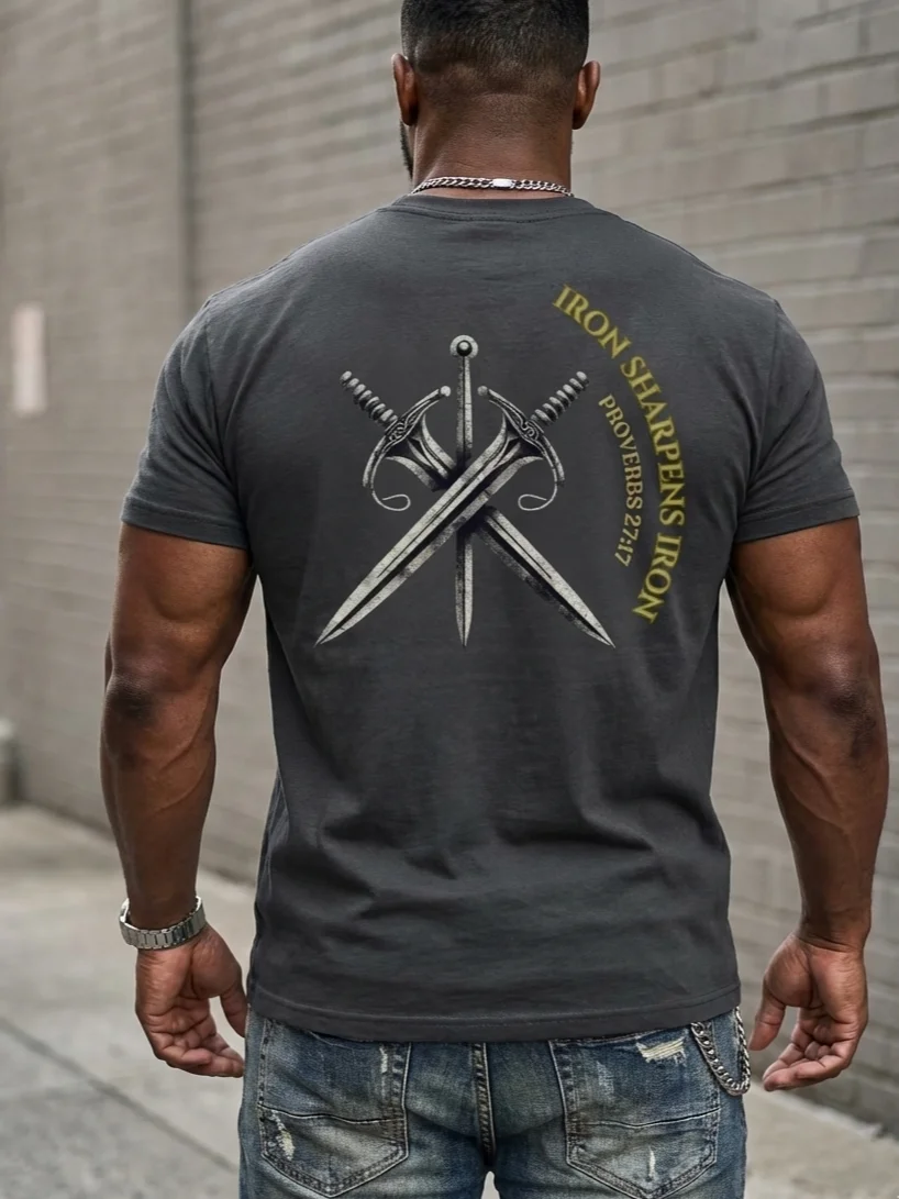 Iron Sharpens Iron Heavyweight Tee + Free 30-Day Prayer Guide product image (1)