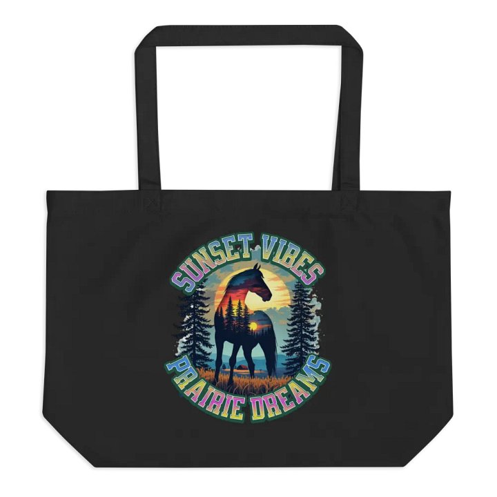 Sunset Vibes Prairie Dreams Horse Organic Tote Bag product image (1)