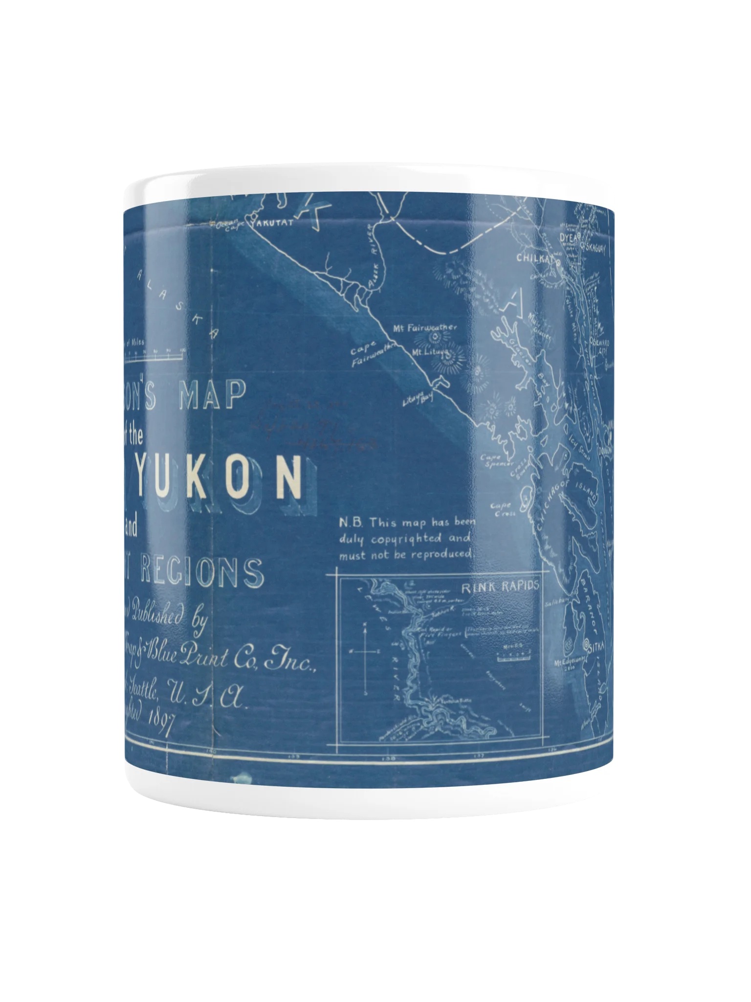 Upper Yukon Blue Map Mug product image (2)