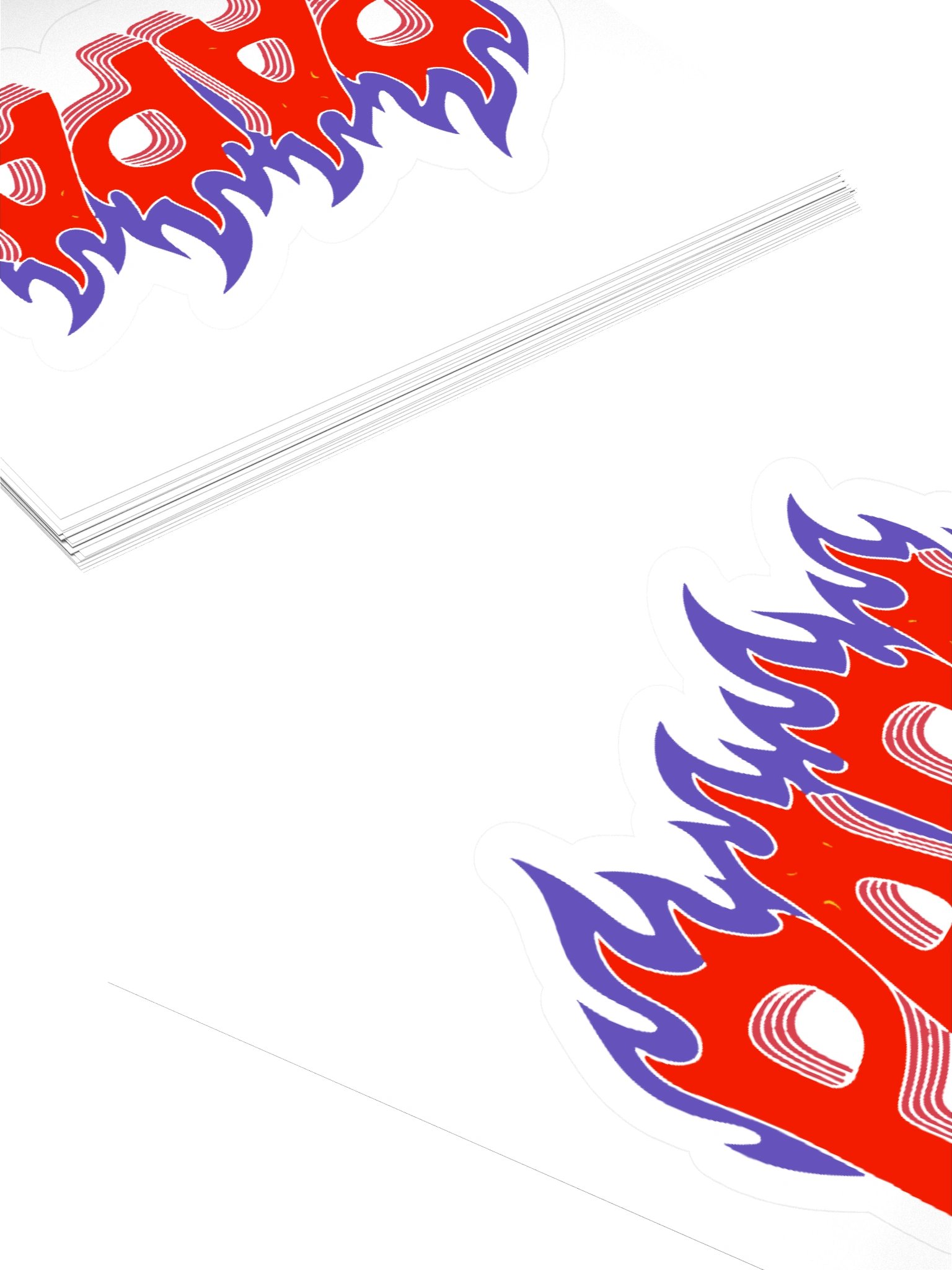 Flaming PAPA Kiss Cut Stickers product image (4)