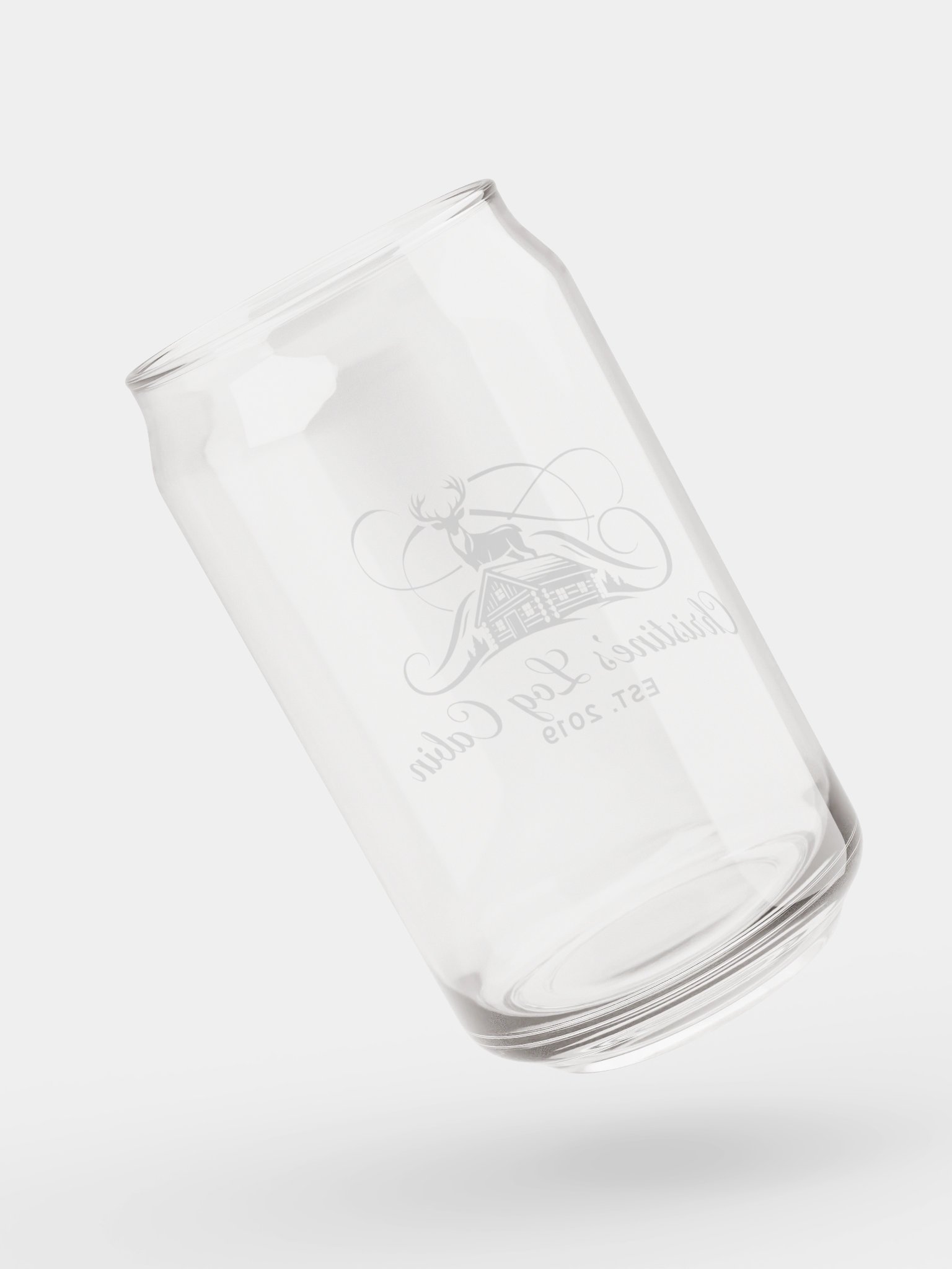 Christine's Log Cabin Custom Drinking Glass Rustic Log Cabin Logo Drinkware product image (7)