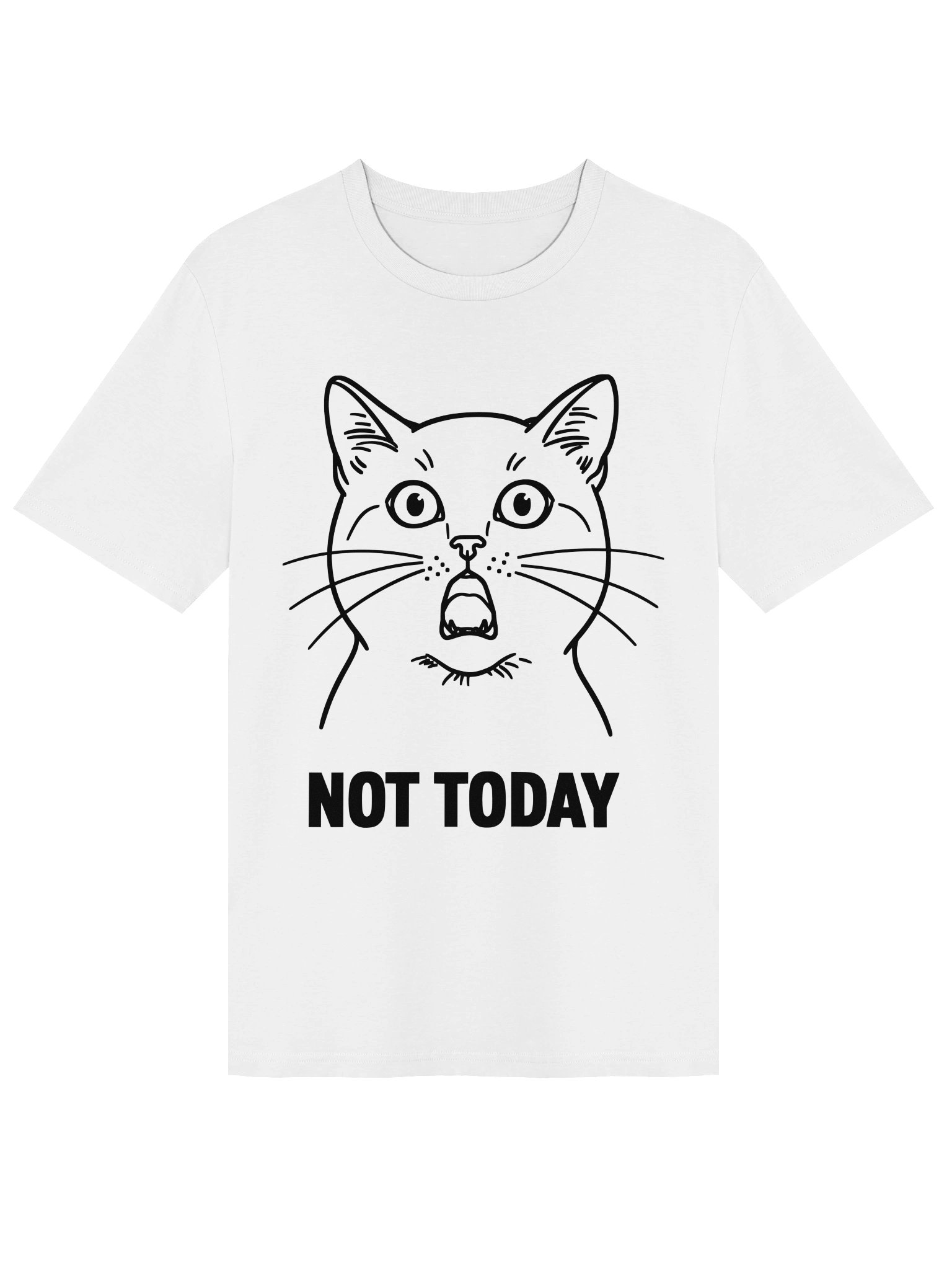 Black Cat Not Today – Light Colors | Stanley/Stella Unisex Organic T-Shirt product image (4)