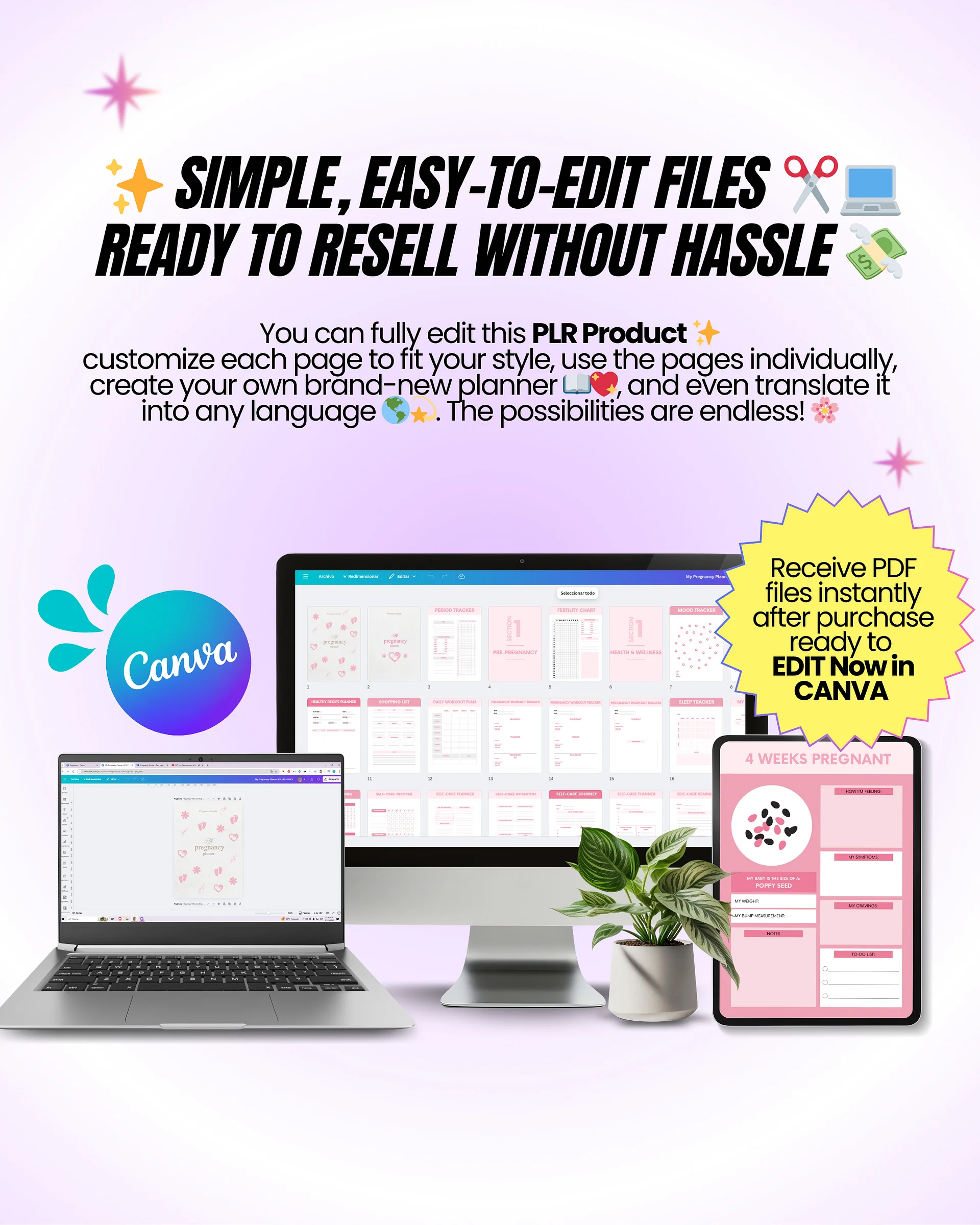 22 Self Care & Wellness Digital Planners Bundle | MRR PLR Bundle product image (9)