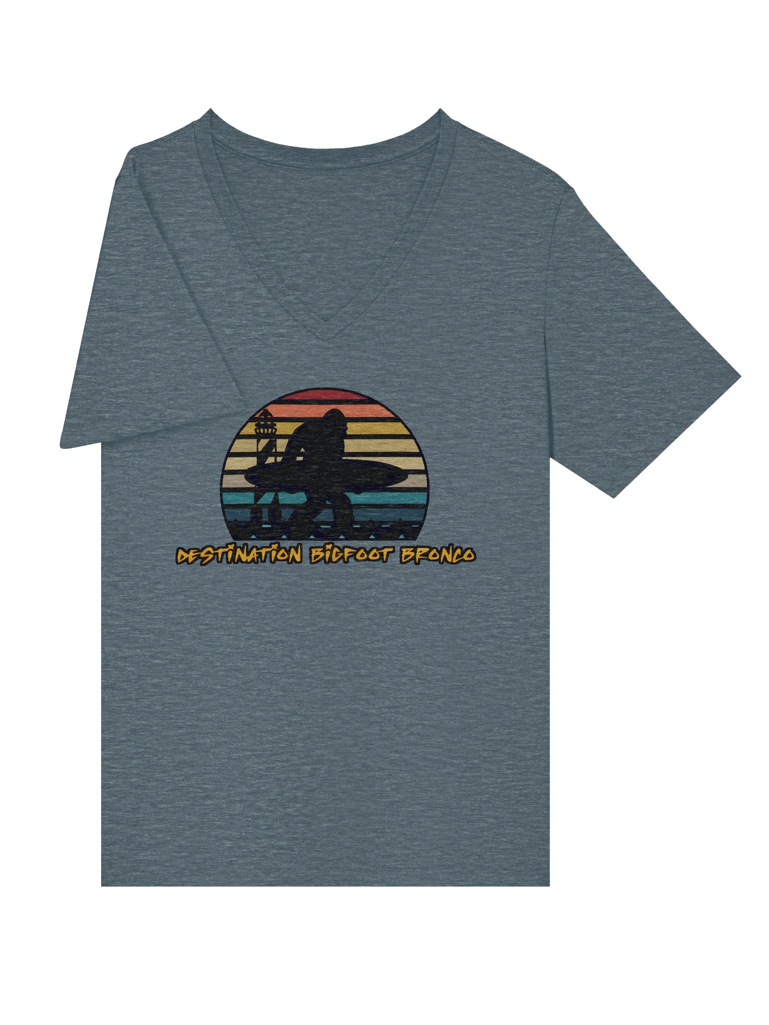 Destination Bigfoot Bronco Classic Logo Bella+Canvas Women's Relaxed V-Neck T-Shirt (Multiple Colors Available) product image (37)