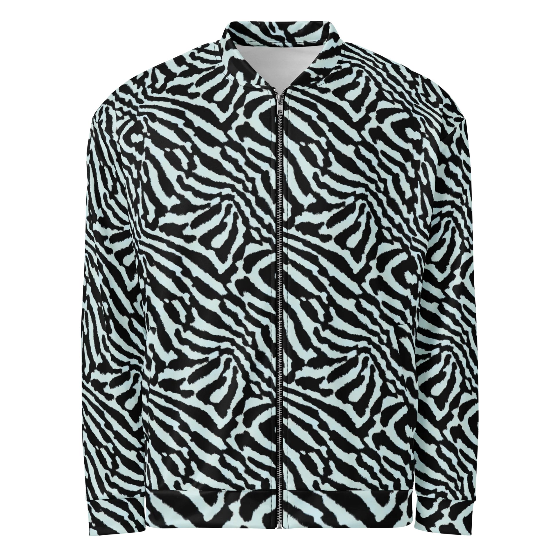 Blue Zebra Bomber Jacket product image (1)