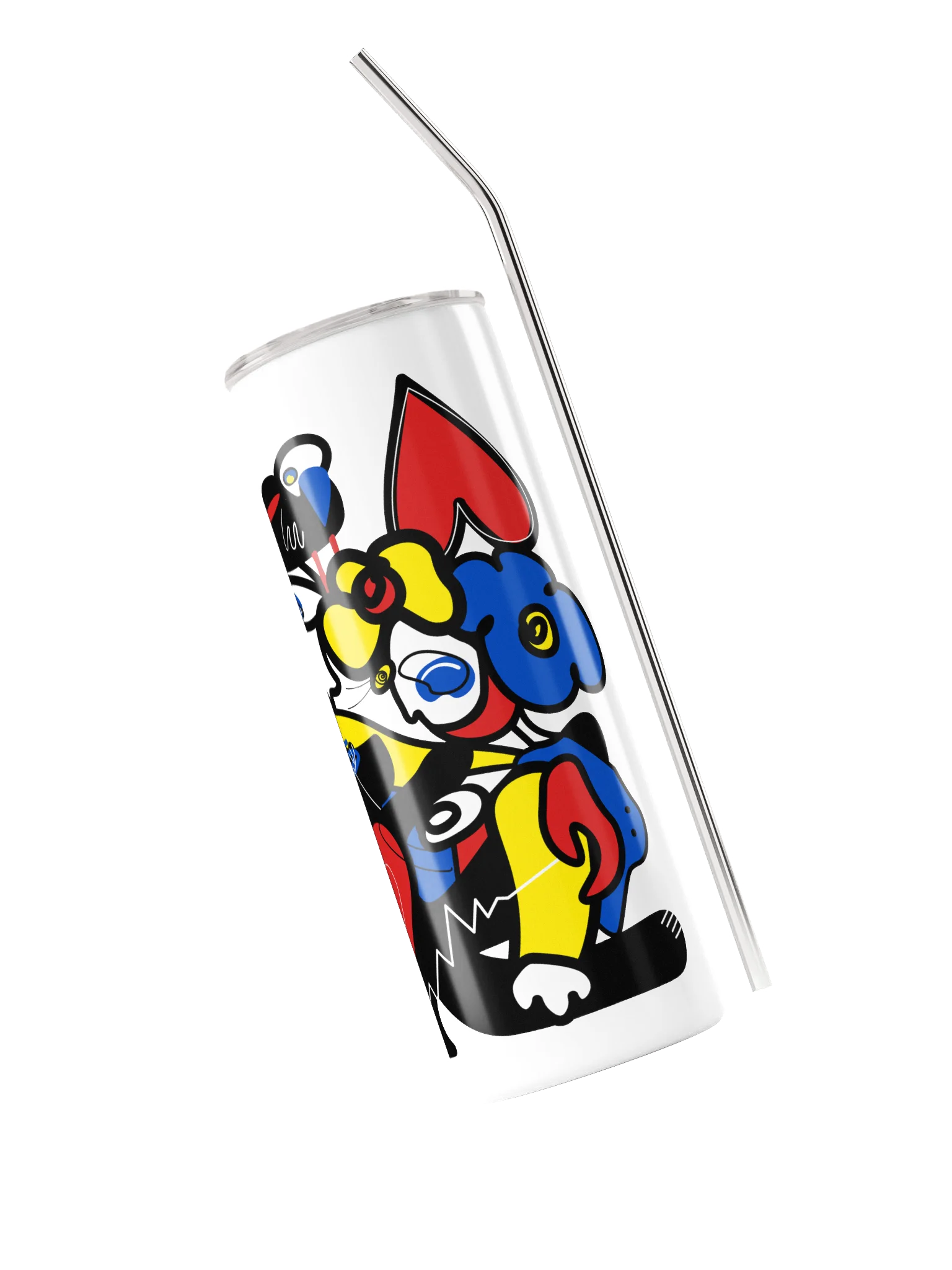 Stainless Steel Tumbler Travel Mug: Dog Face, Dog Love product image (3)