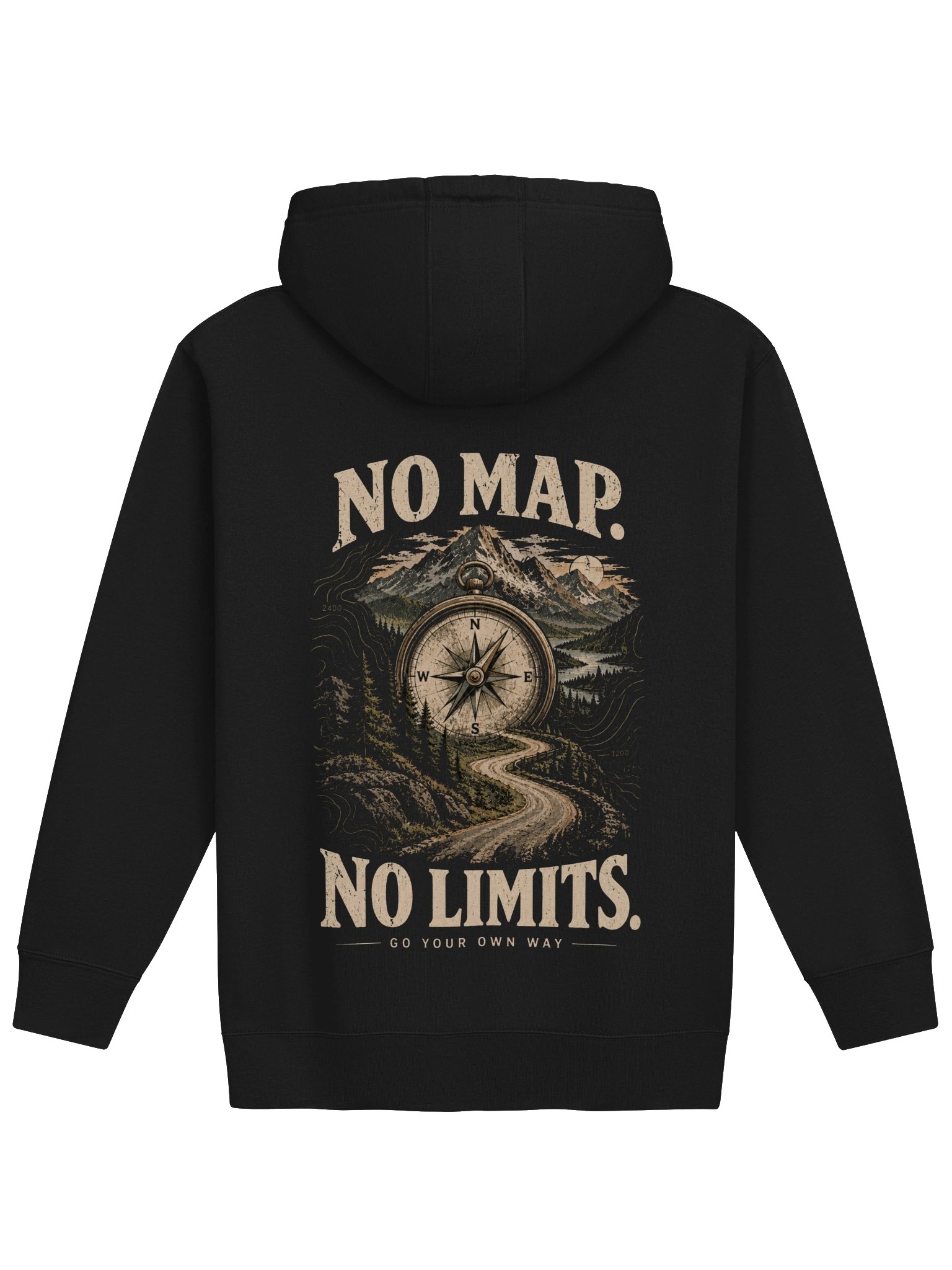 No Map No Limits — Vintage Adventure Hoodie product image (1)