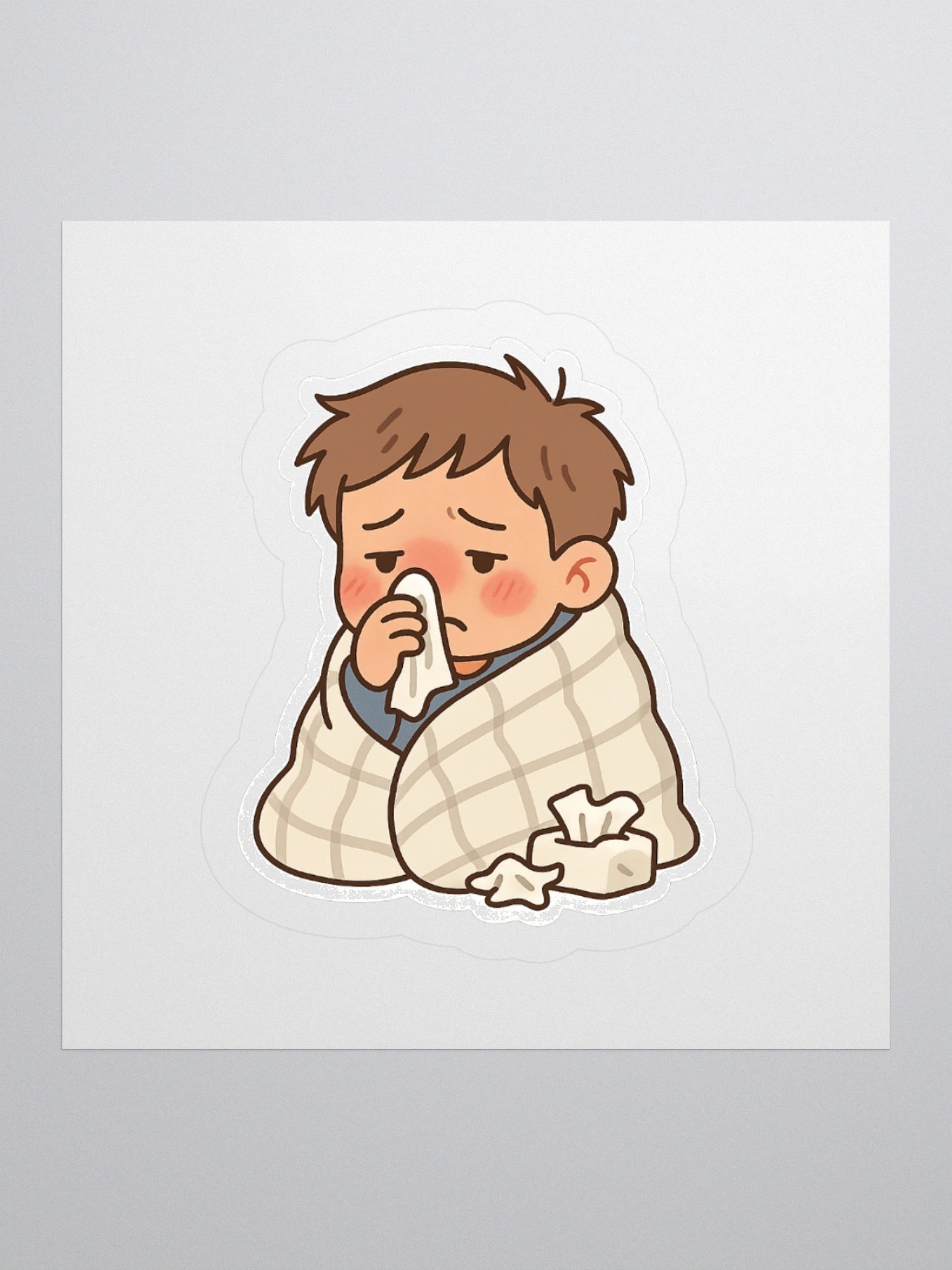 Sniffles & Blankets – Sick Boy Sticker product image (2)