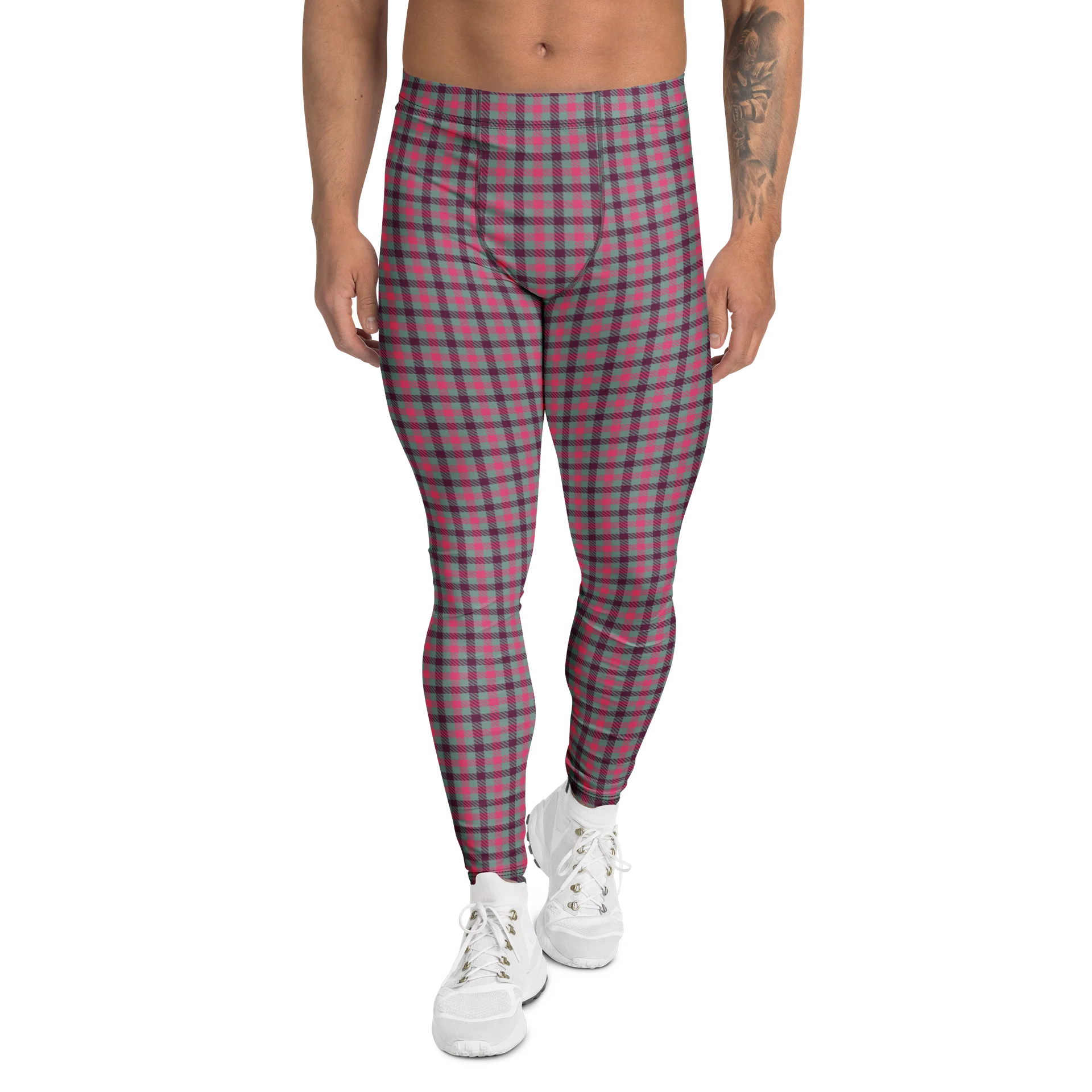 Vintage Plaid Tartan Checkered Men's Leggings product image (1)