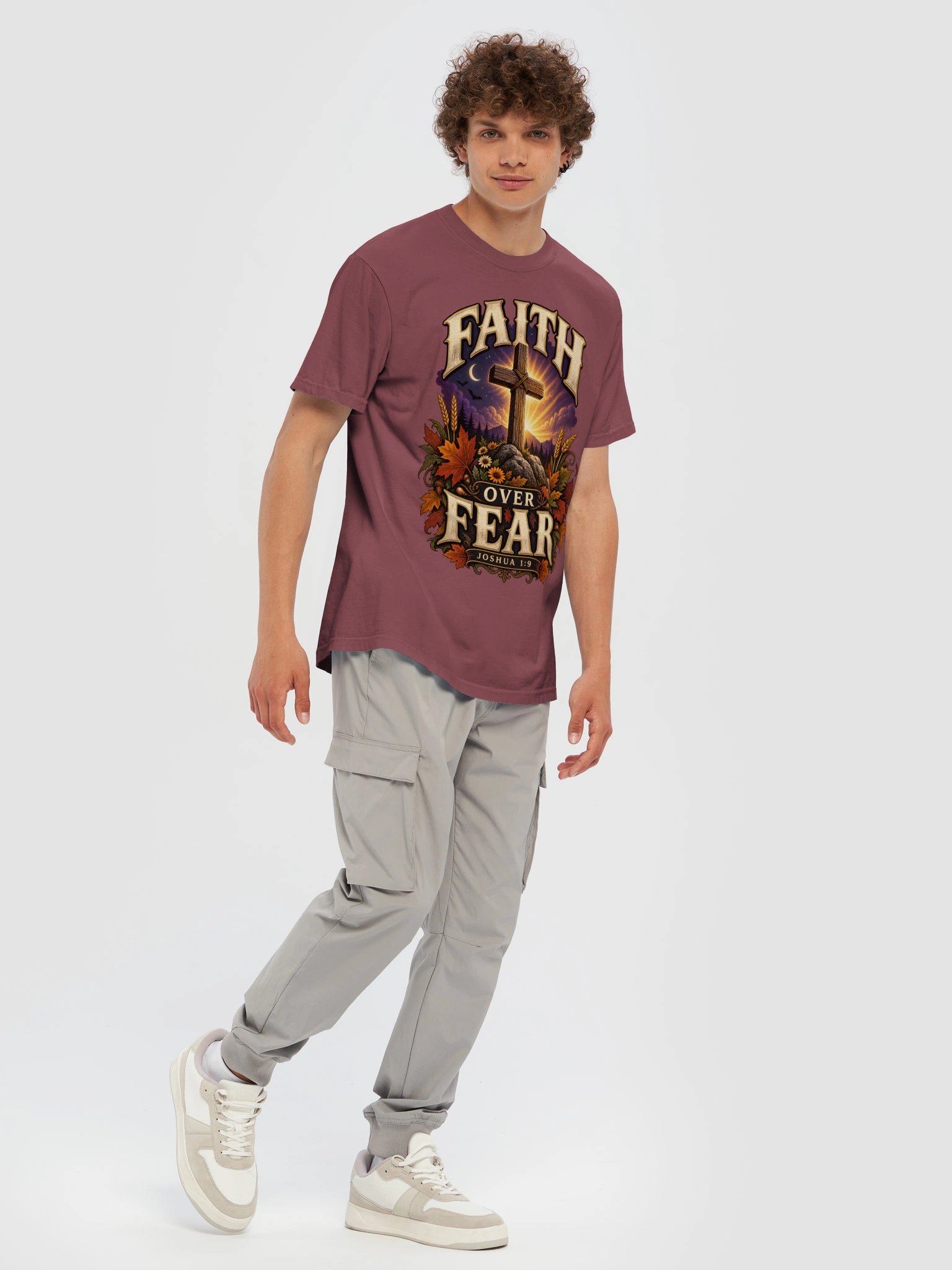 Faith Over Fear—Joshua 1:9 | Christian Autumn Shirt product image (7)