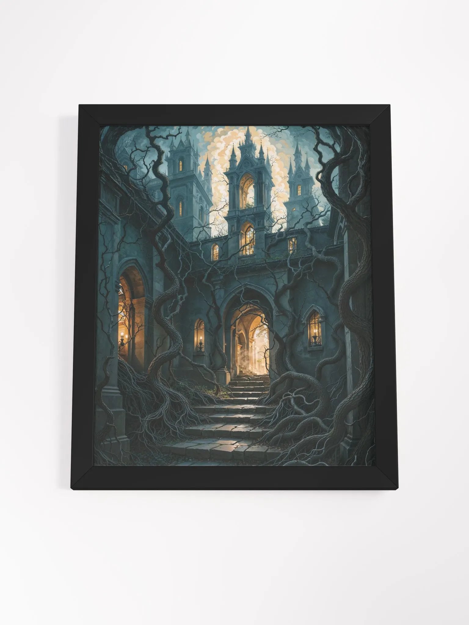 Moonlit Gothic Castle Framed Print product image (20)