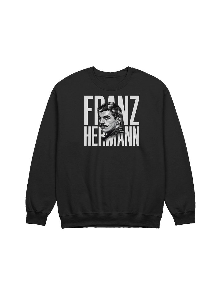 Franz Hermann Max Verstappen Meme Crewneck Sweatshirt - F1 Nürburgring Legend Black & White Art product image (1)