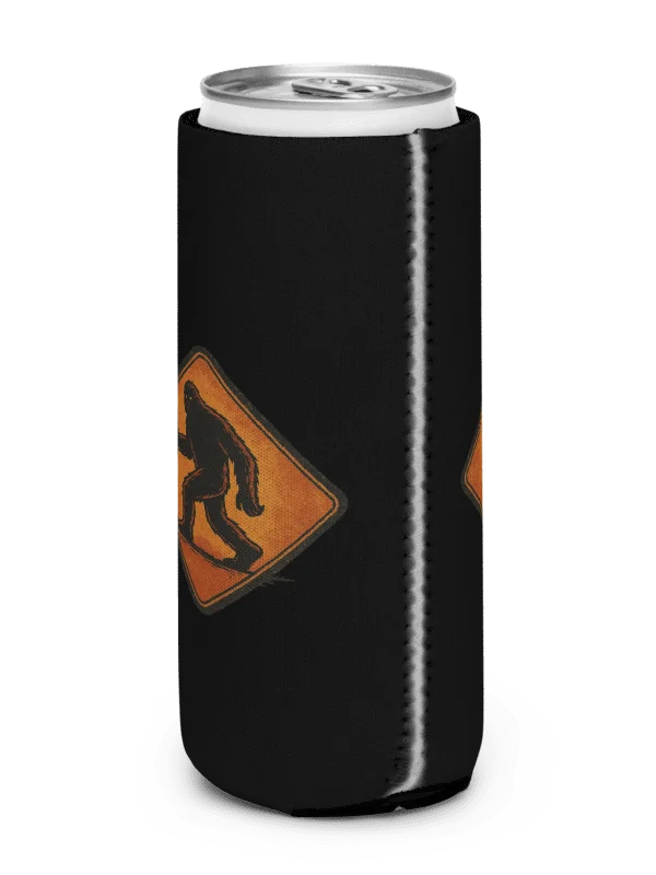 Bigfoot with Beer Crossing – Retro Sasquatch Drinking Coozie product image (8)
