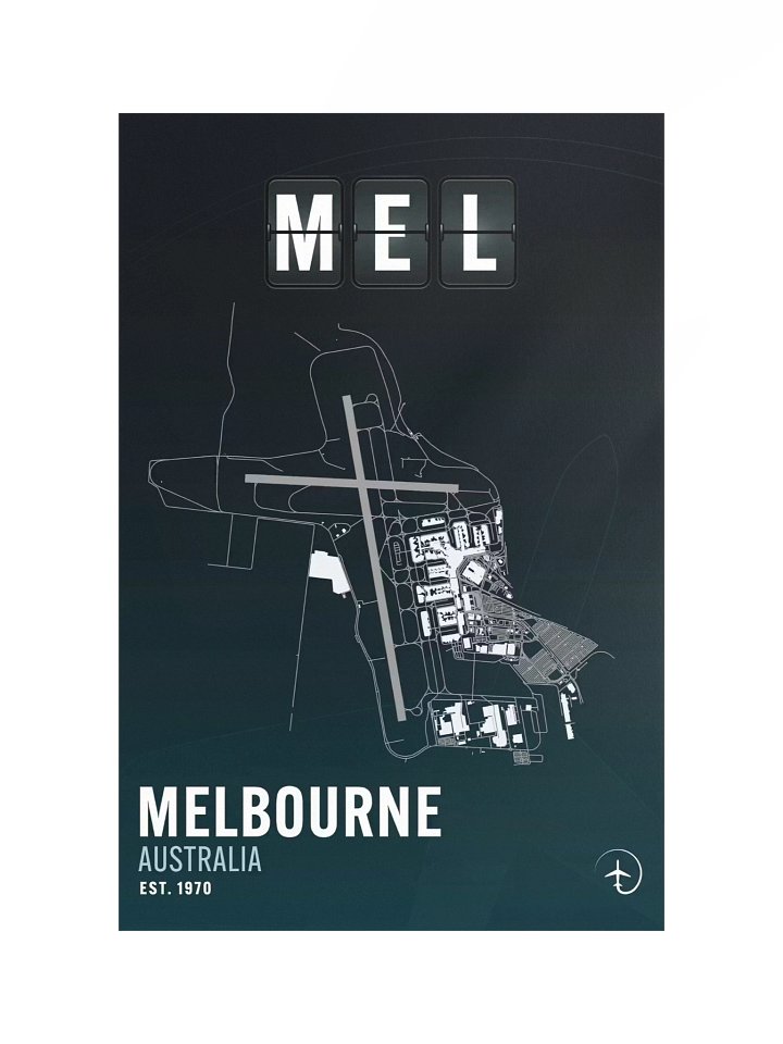 Melbourne MEL Poster product image (1)