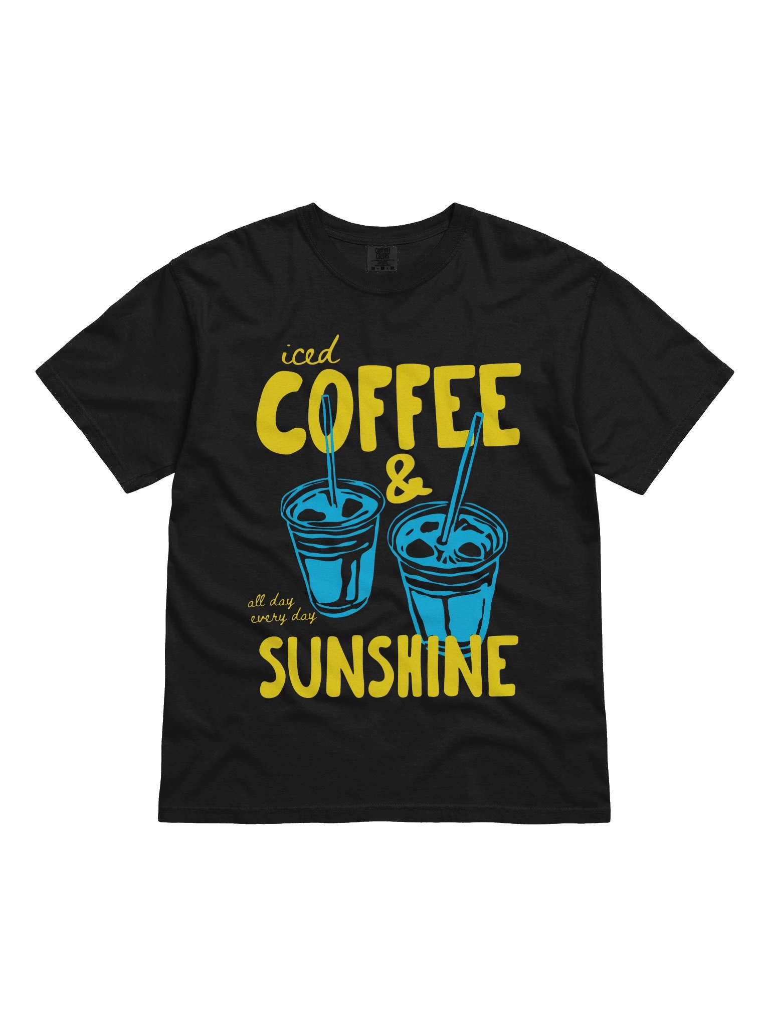 Iced Coffee & Sunshine Tee | All Day Every Day Coffee Tee product image (1)