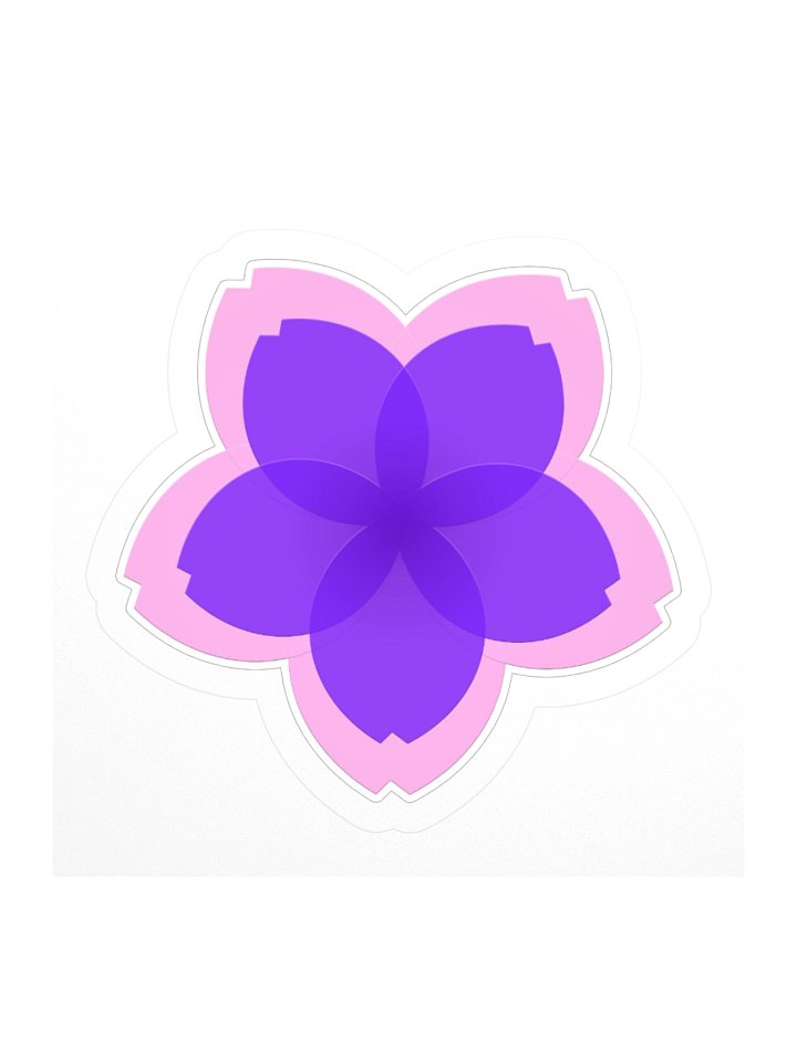 Deep Serenity Sakura Sticker in Purple product image (1)