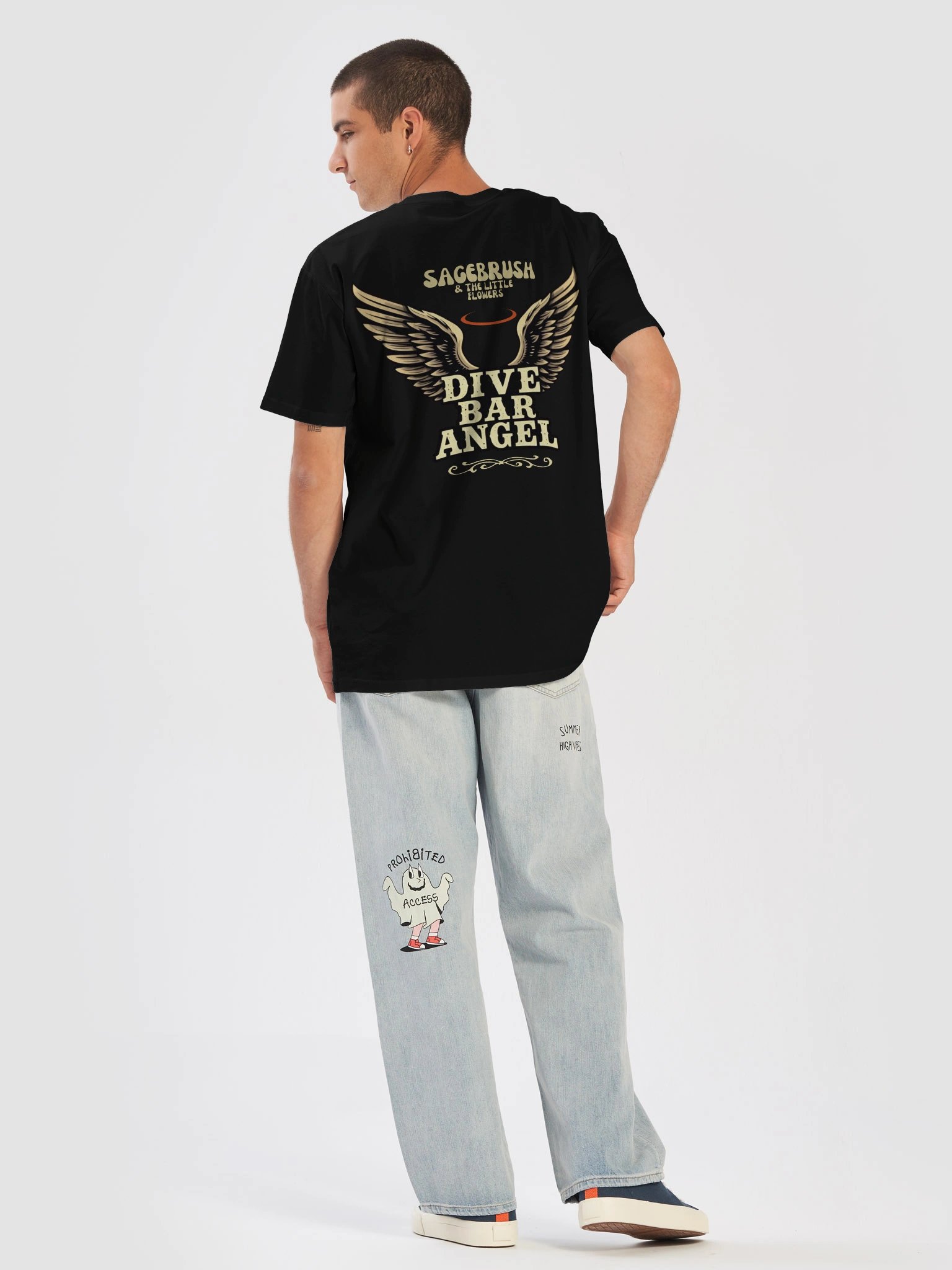 Sagebrush & The Little Flowers Dive Bar Angel T-shirt product image (33)