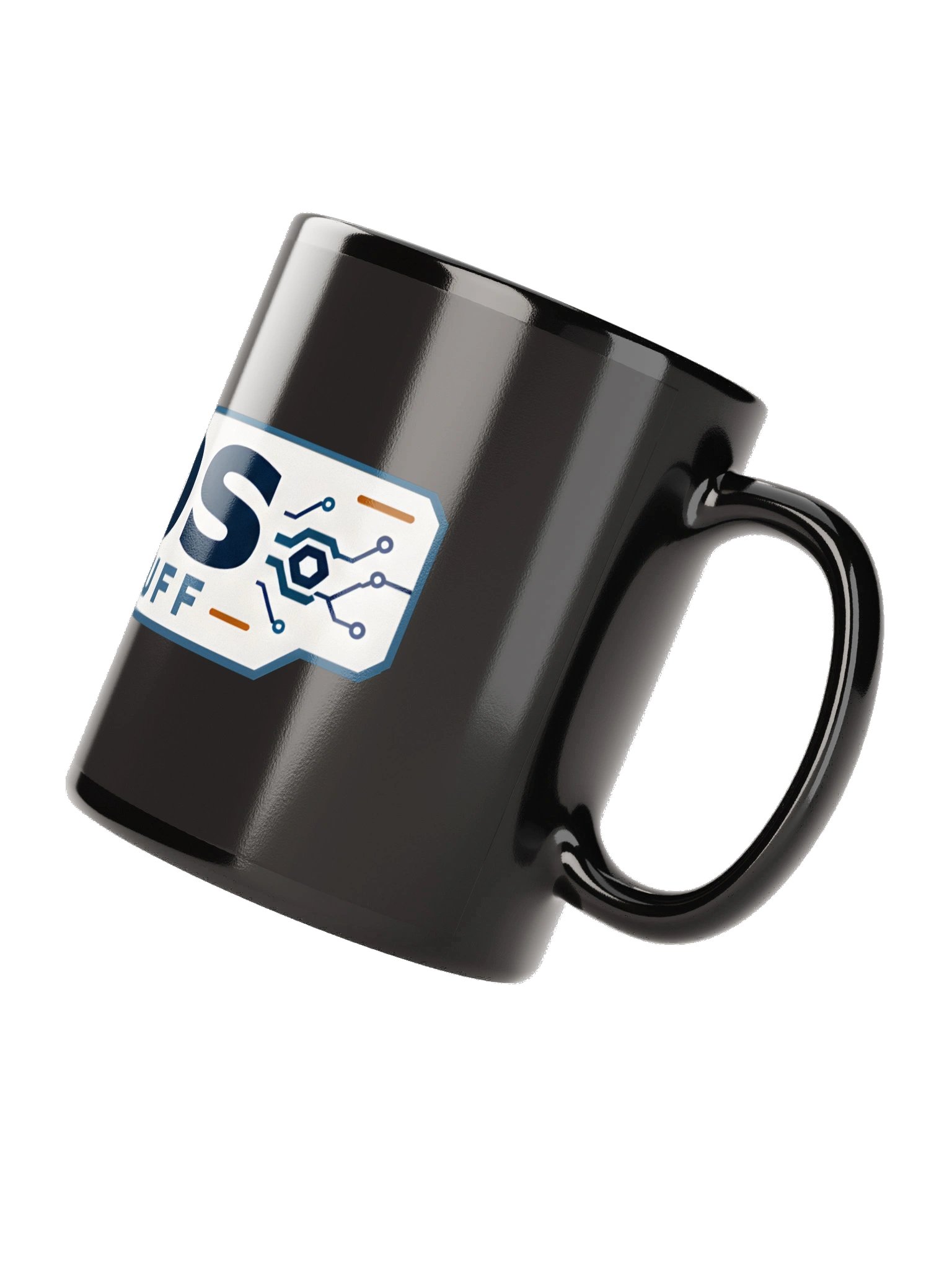Dads Know Stuff Large Logo Black Mug product image (7)