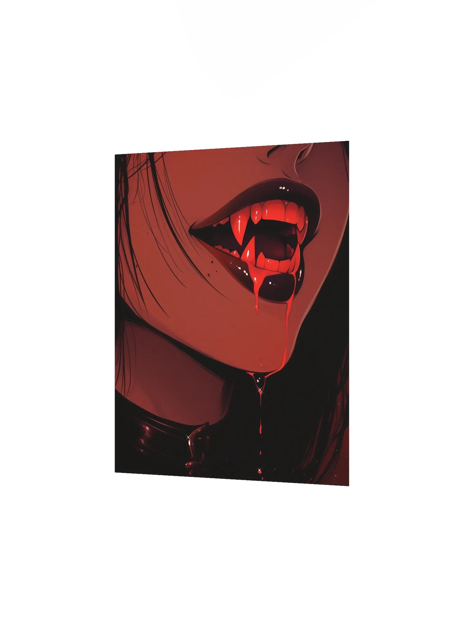 Bloody Vampiric Fangs Matte Poster product image (8)