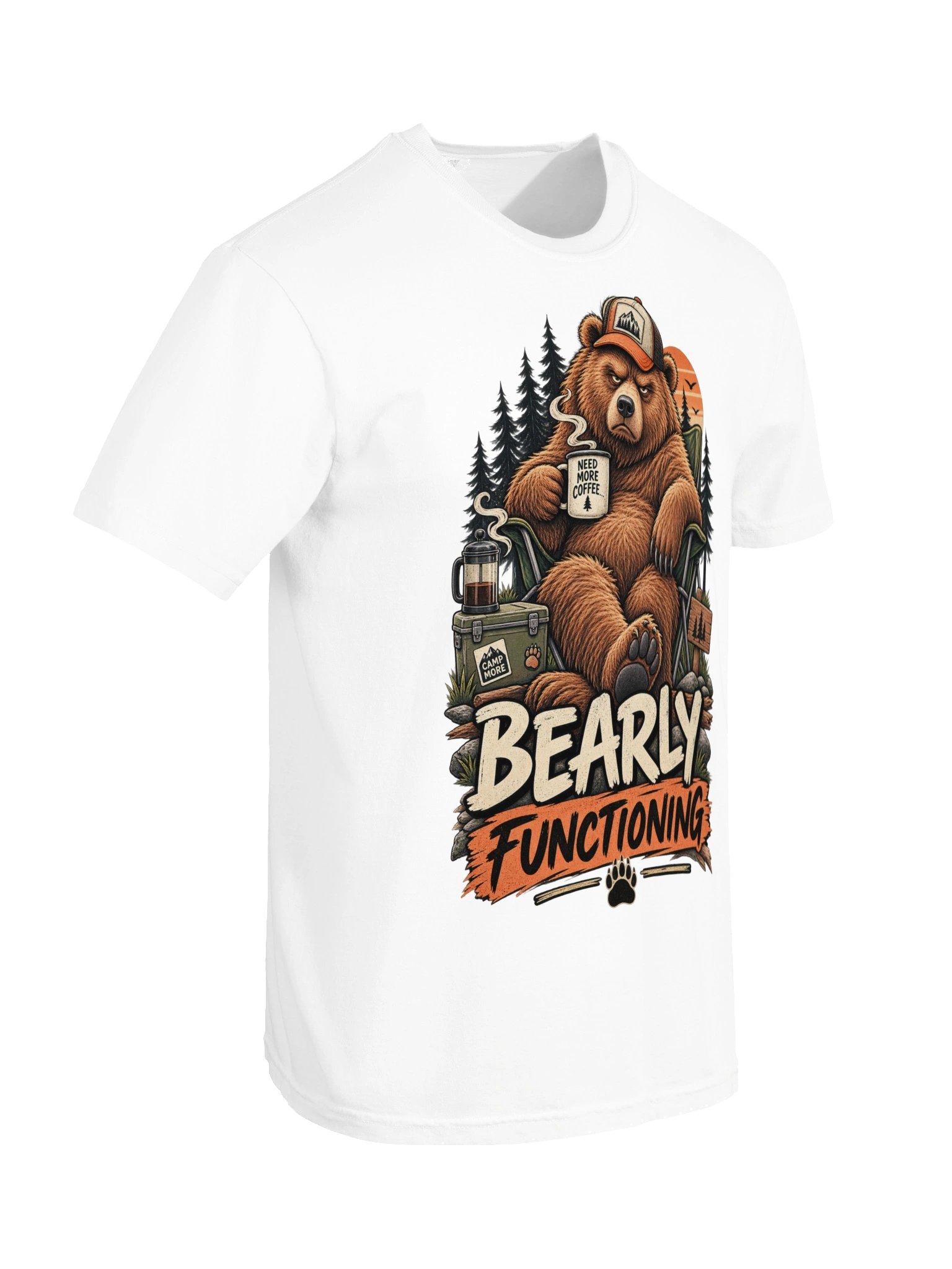 Bear Bearly Functioning - Sarcastic Funny Animal Lover Pun T-Shirt | Cute Sleepy Bear Humor Tee product image (5)