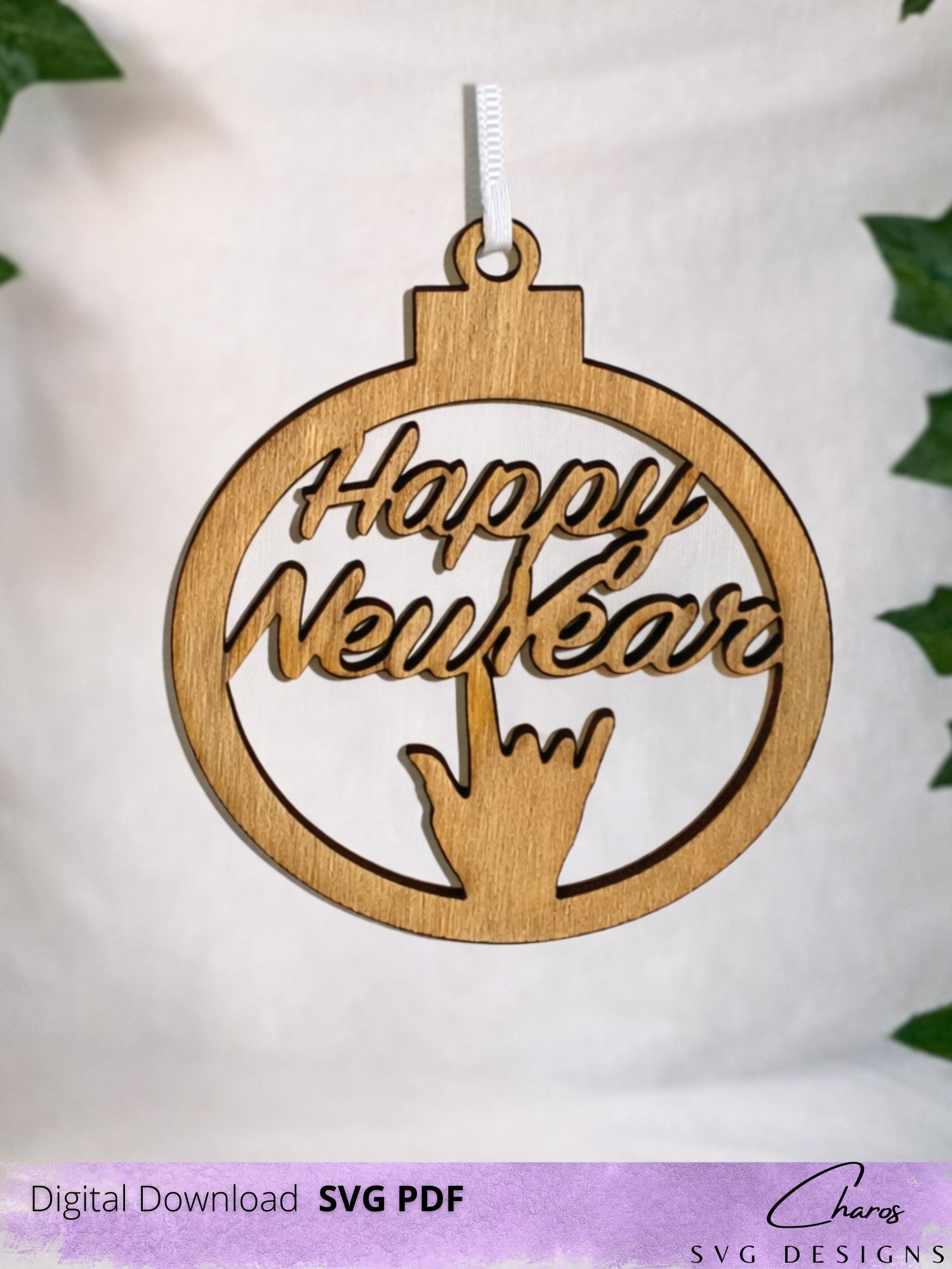 ASL I Love You Holiday Ornaments Bundle SVG | Laser Cut File product image (6)