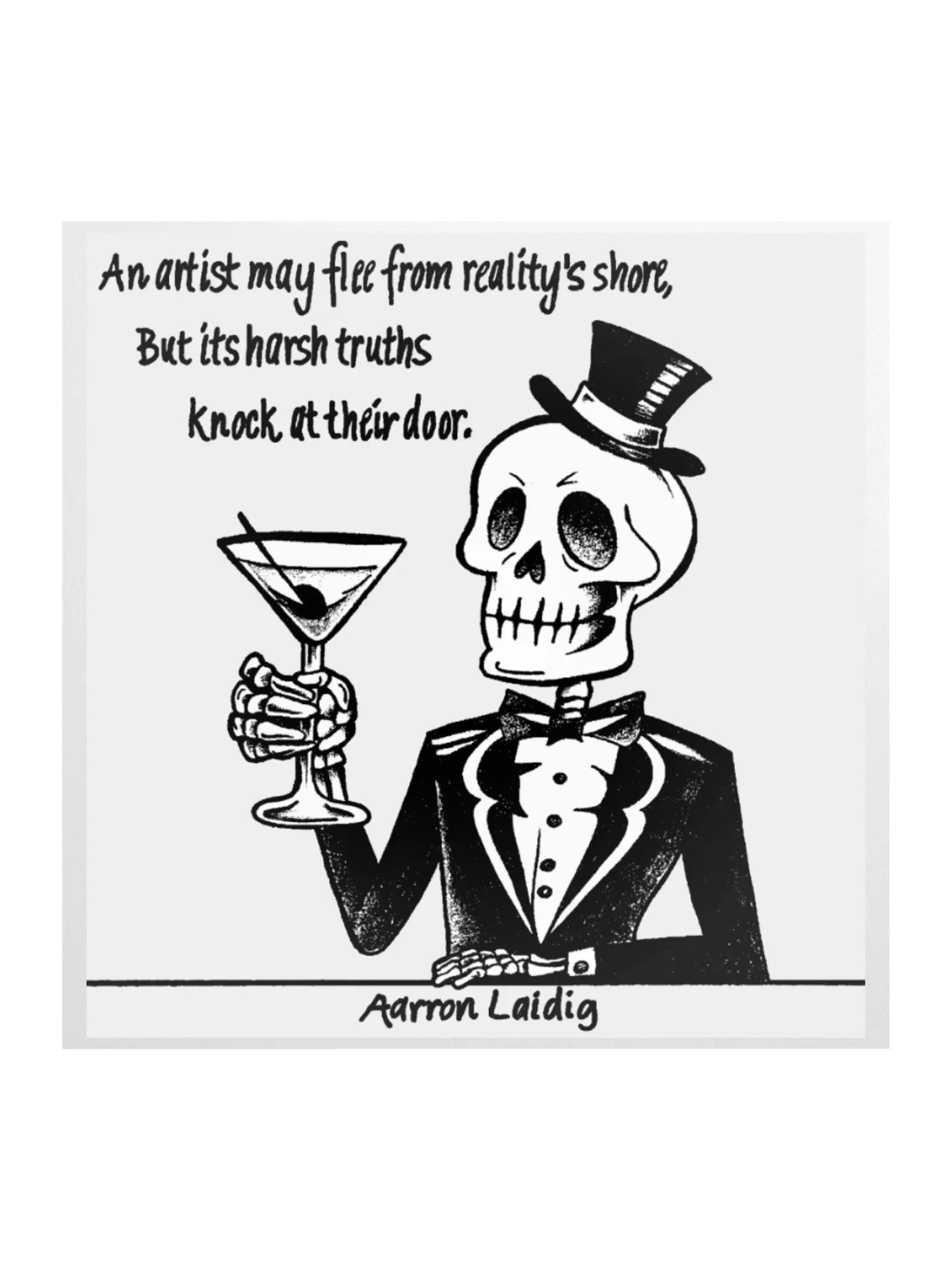 Mr. Bone Daddy Artists and Reality vinyl sticker product image (1)