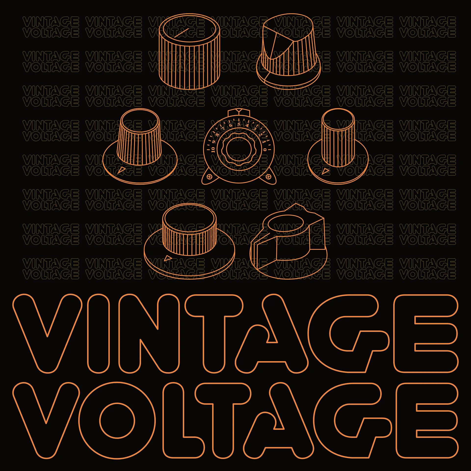 Synthesis Icons Studio Jacket - (7 Iconic Synth Knobs) AMBER product image (5)