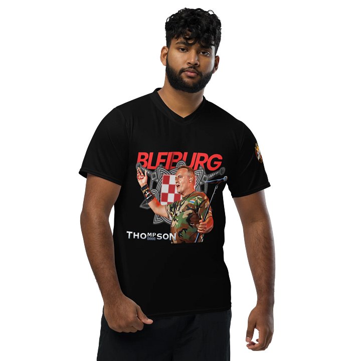 Bleiburg Thompson Shield Unisex Sports Jersey product image (1)