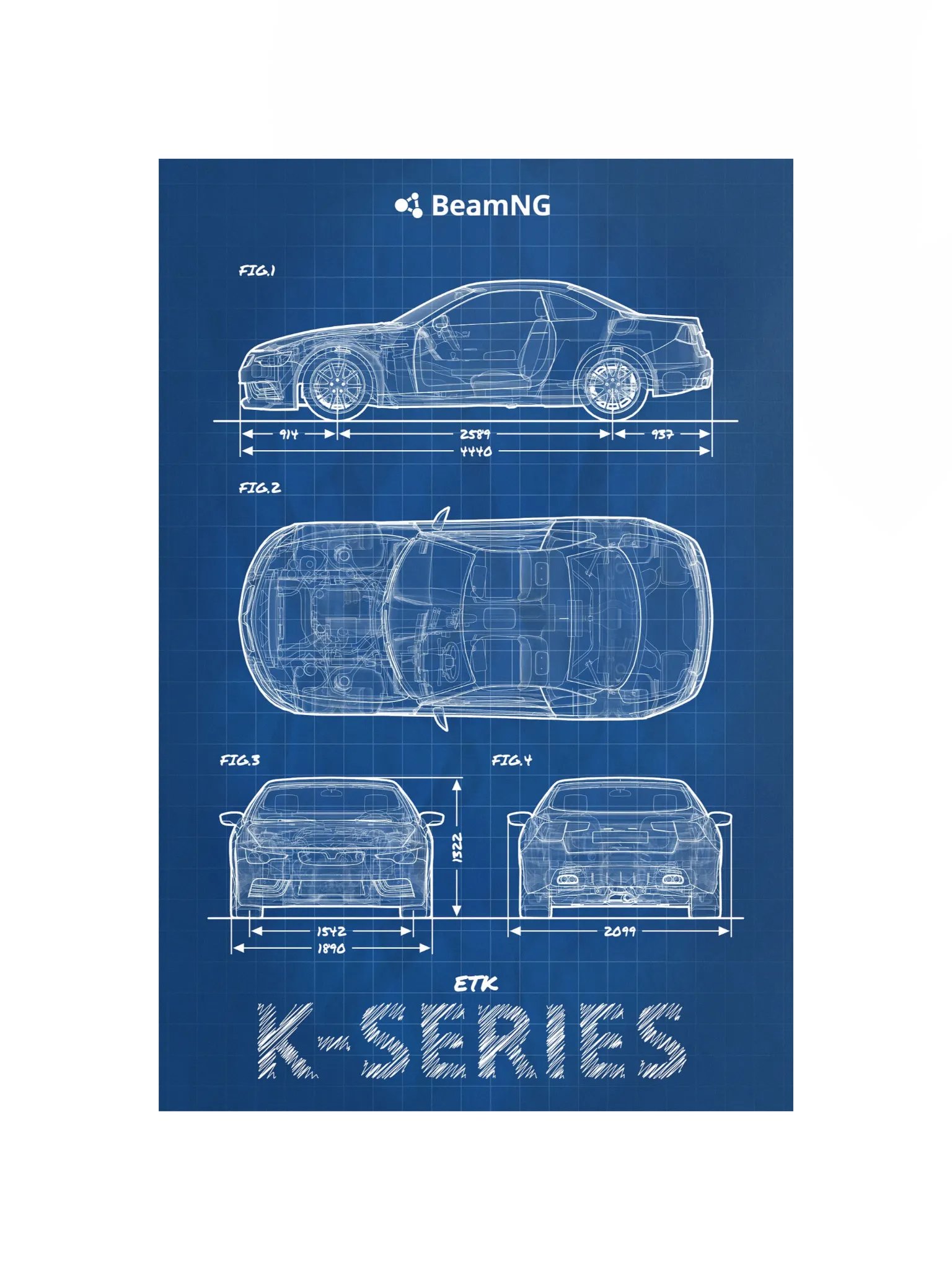 ETK K-Series Blueprint Poster product image (2)