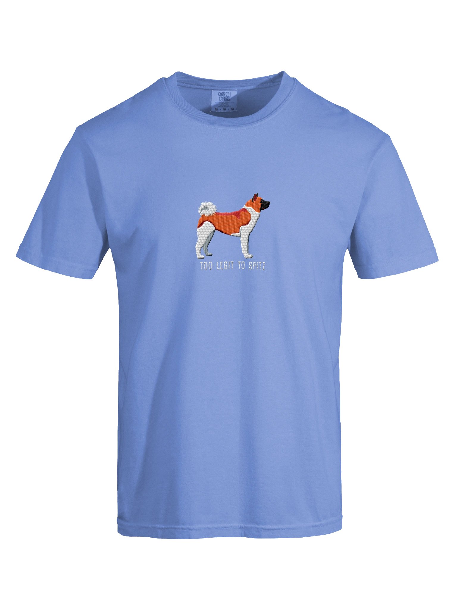 Too Legit to Spitz T-Shirt(Embroidered) of an American Akita(Red & White) product image (10)