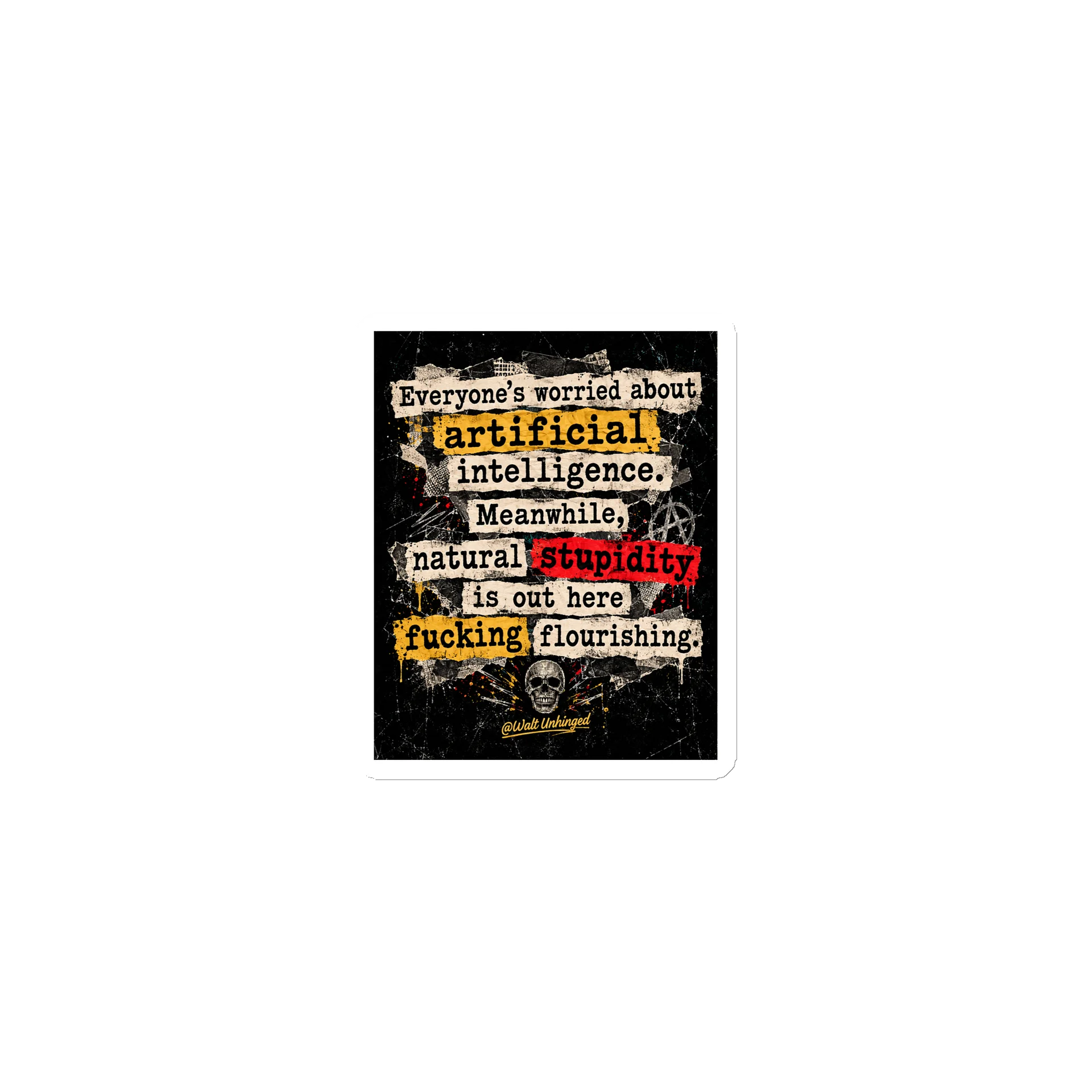 Unhinged AI vs. Natural Stupidity Magnet product image (1)