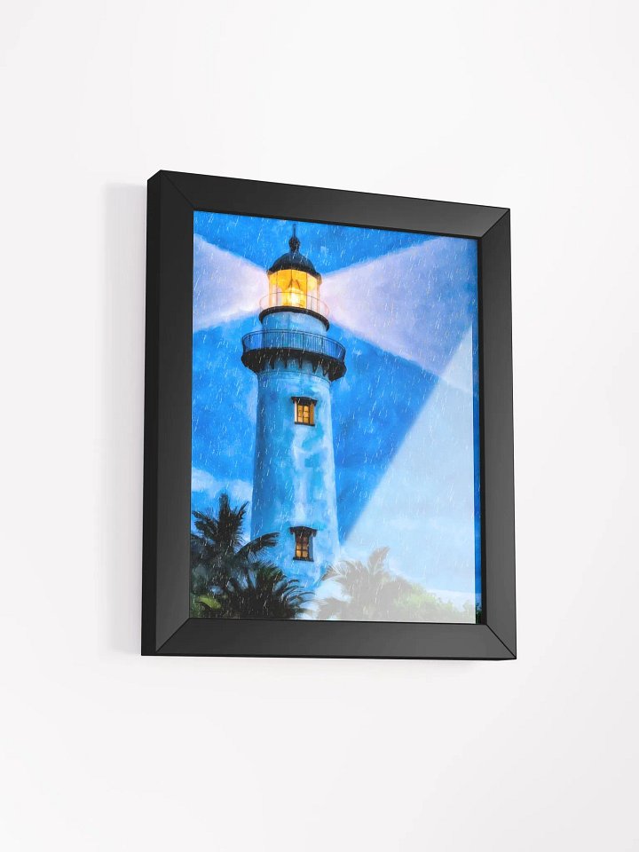 St Simons Island Lighthouse At Night – Georgia Studio Framed Print product image (2)