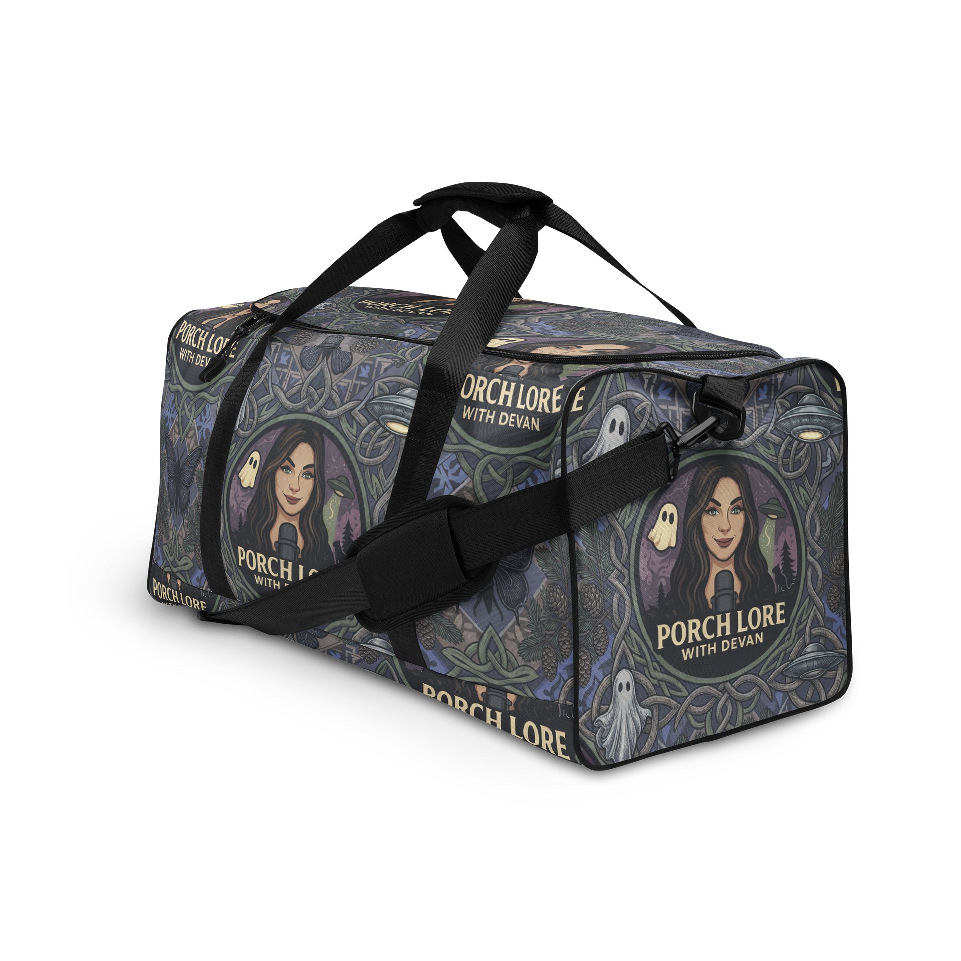 PORCH LORE DEVAN PERIWINKLE MOTH DUFFLE BAG product image (3)