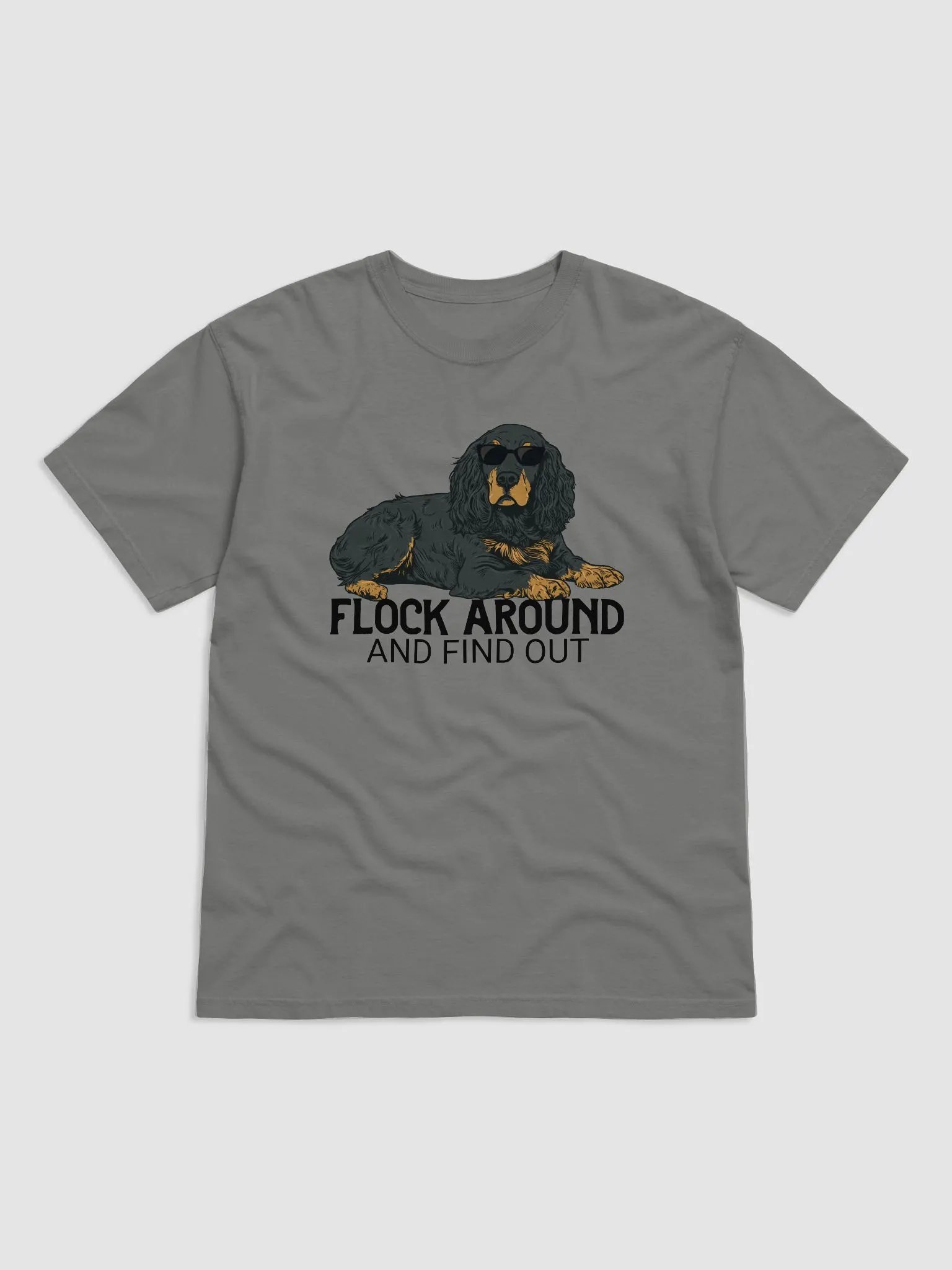 Flock Around and Find Out T-Shirt of a Cocker Spaniel(Black and Tan) | Funny T-Shirt for Hunting Dog Paw-rents product image (1)