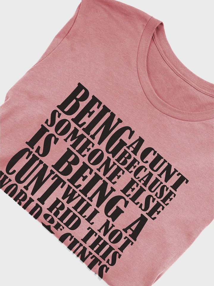 Stop Being A Cunt - Black Lettering - Bella+Canvas Supersoft T-Shirt product image (1)