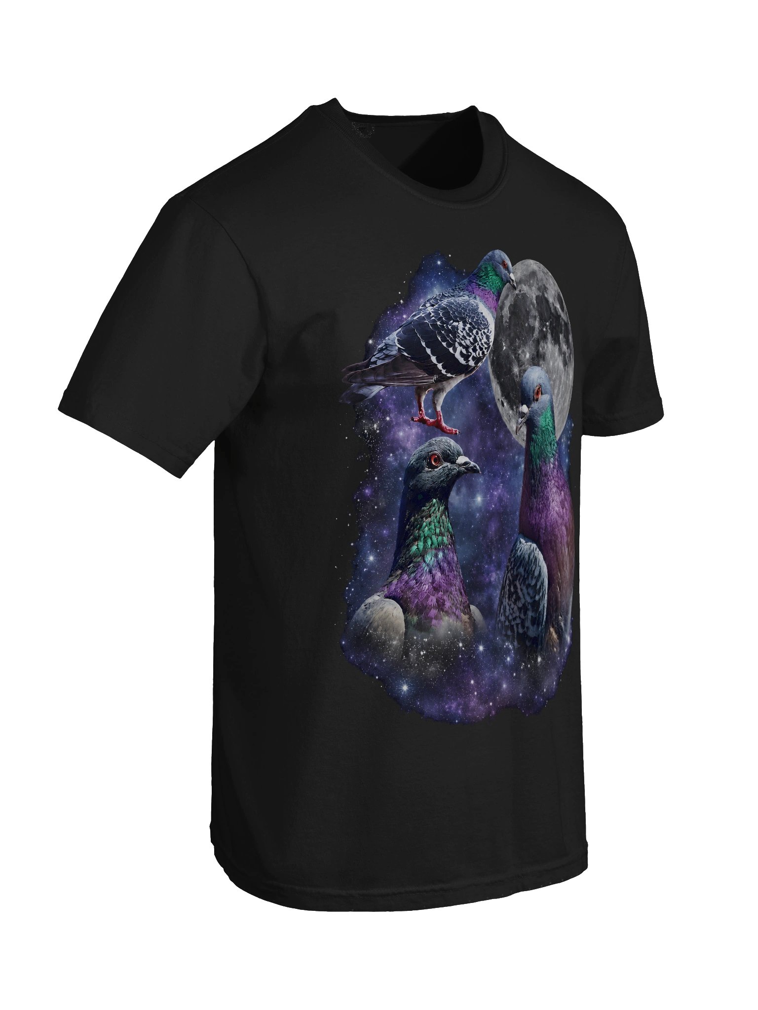 Pigeon Shirt, Bird Graphic Tee, Comfort Colors Unisex T-Shirt, Moon Bird Howling Moon Shirt product image (5)