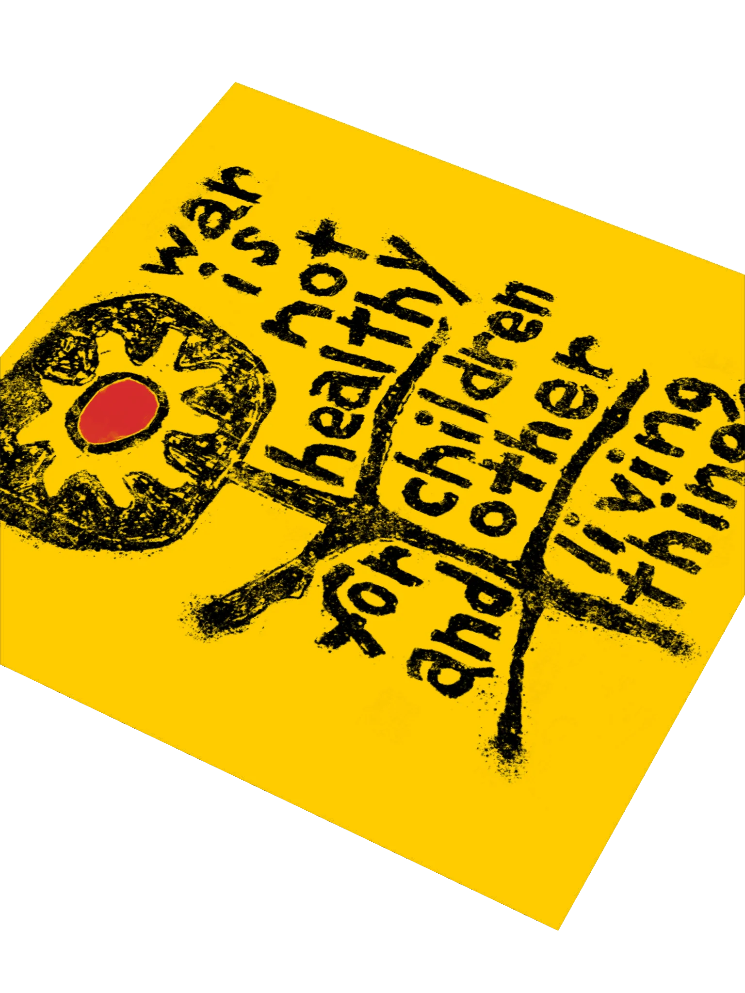 War is not healthy yellow sticker product image (8)