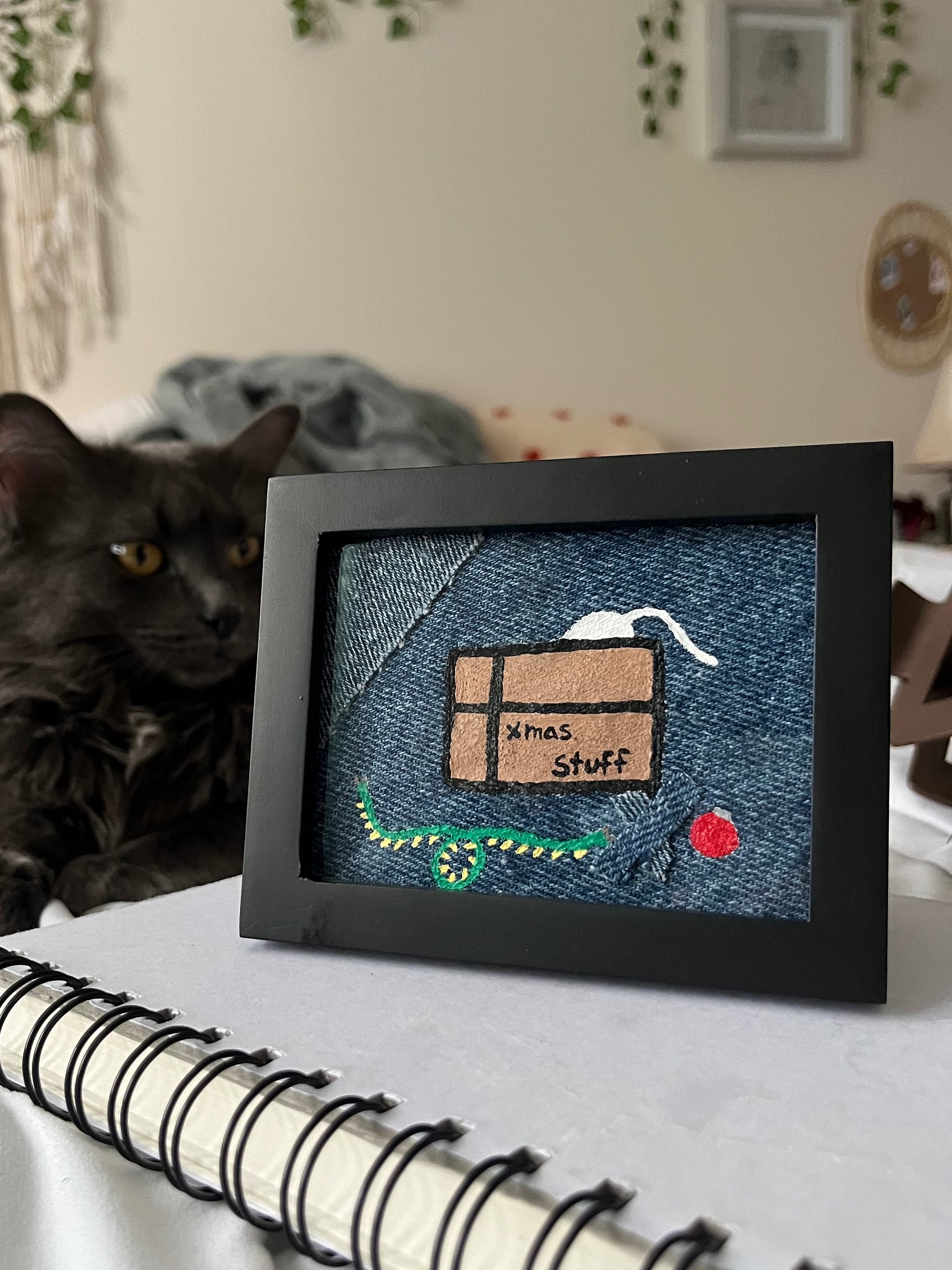 Cat In the Xmas Box / 3x4 / NO GLASS product image (2)