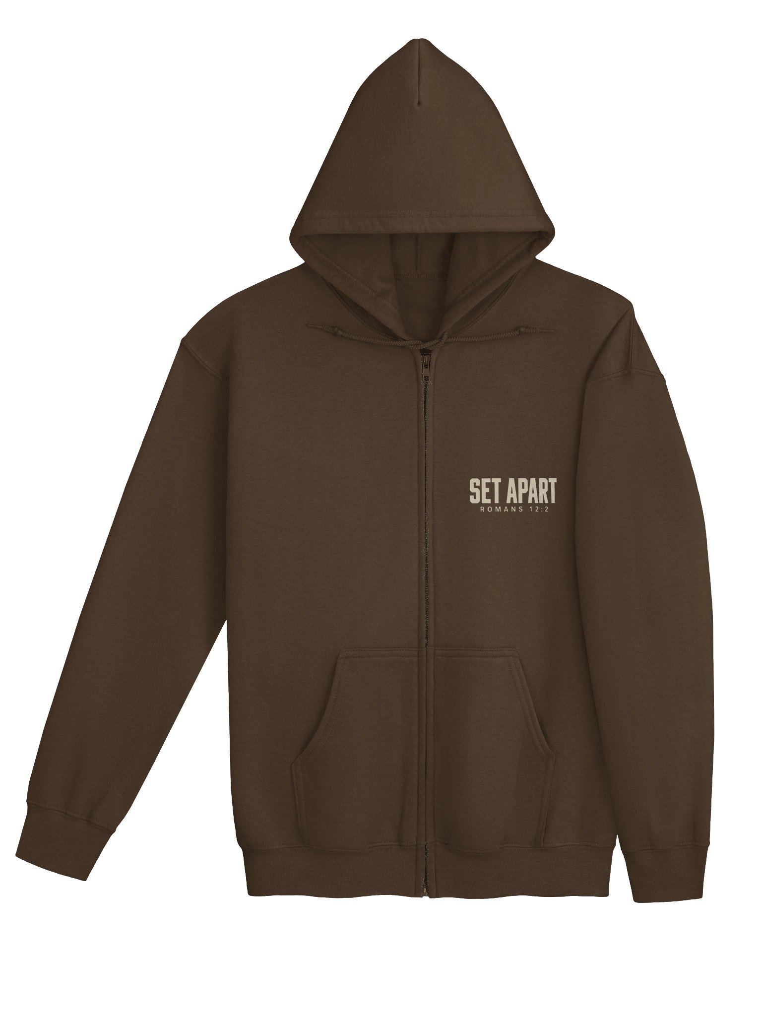 Set Apart Romans 12:2 Christian Zip Unisex Hoodie – Front & Back Faith Design product image (14)