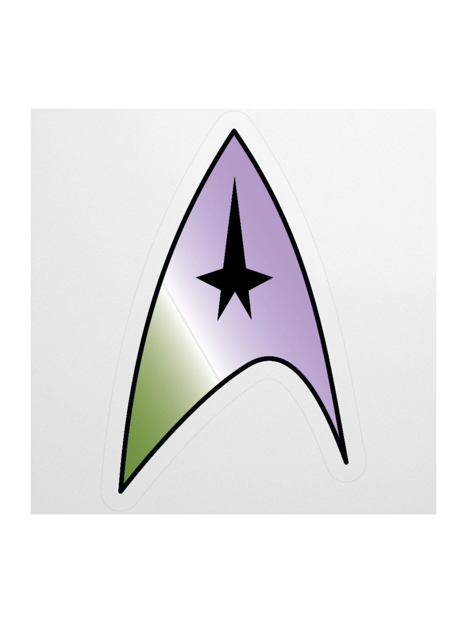 Genderqueer Pride Gradient Starfleet Sticker product image (2)