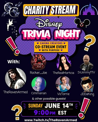 The CC's are back!! We will be having a chairty stream on June 14th at 9:00PM (EST). Mark your calendars! 💜 
#twitch #twitcha...