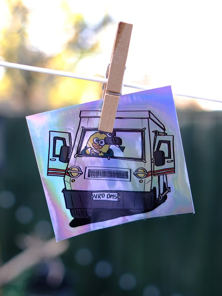 Holographic Wheelie Van sticker! product image (1)