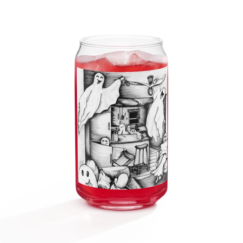 Haunted Apartment can-shaped glass product image (9)