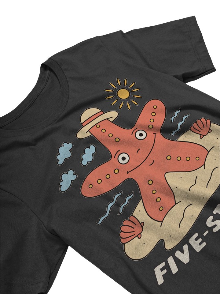 Five-Star Joy Cute Silly Funny Starfish Unisex T-shirt product image (2)