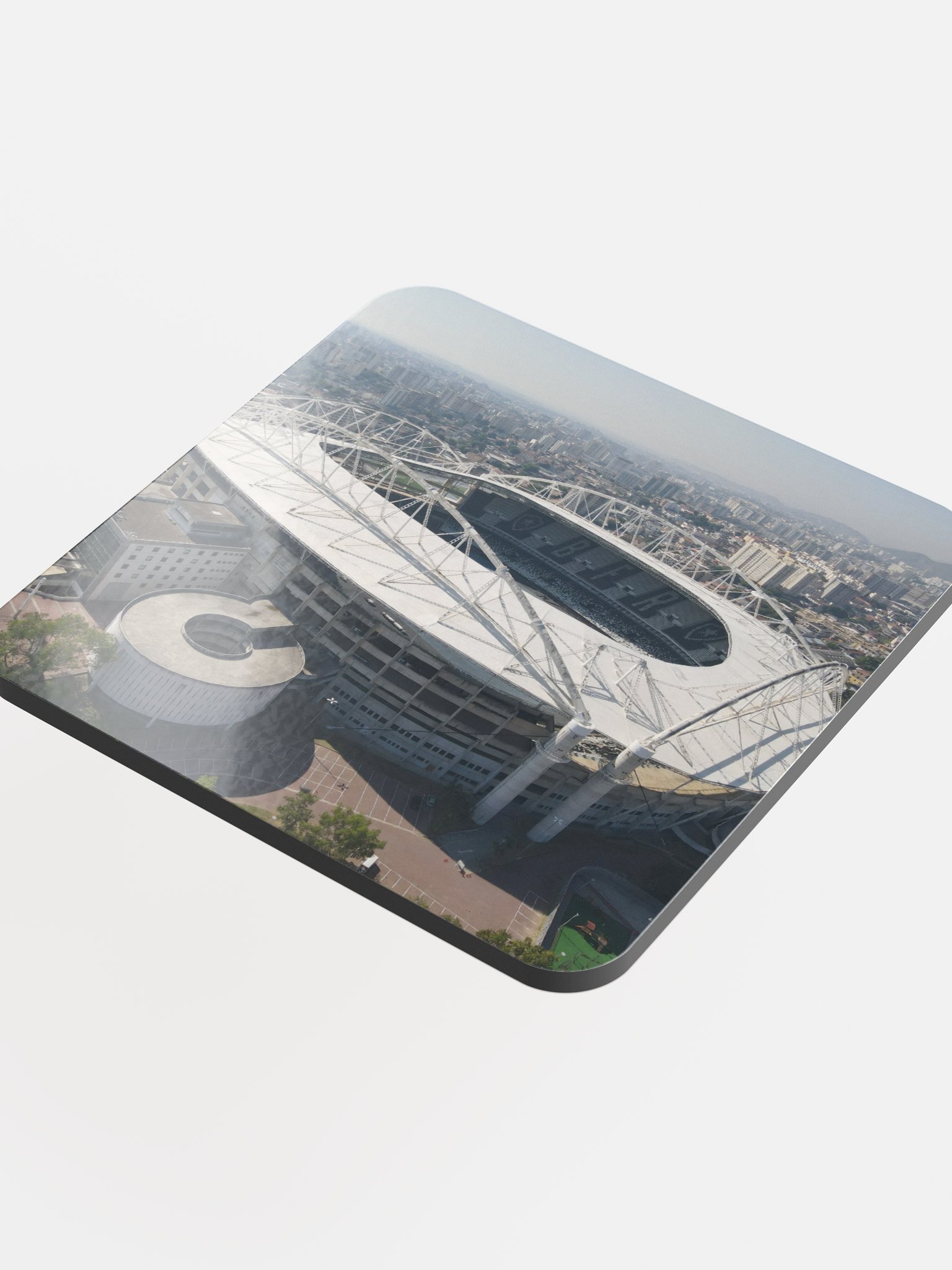 Nilton Santos Stadium – Glossy Cork Coaster /Porta-Copo de Cortiça (EN/BR) product image (4)