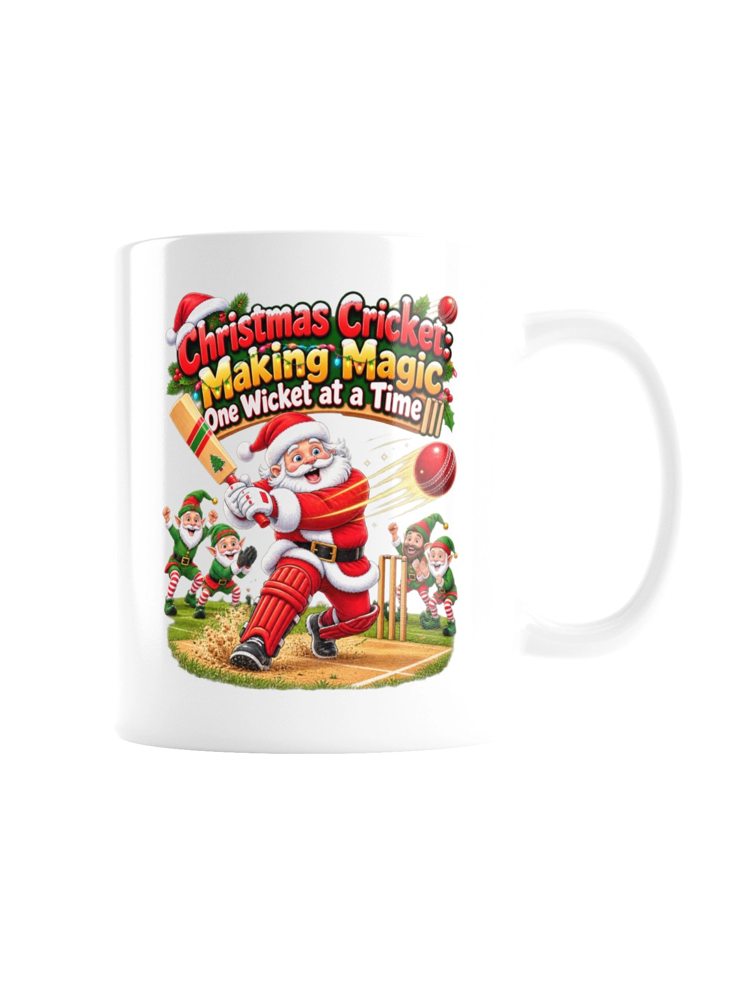 CHRISTMAS CRICKET: MAKING MAGIC ONE WICKET AT A TIME! MUG product image (7)