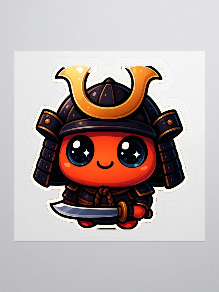 Smiling Orange Samurai Fishy Kiss Cut Stickers product image (1)